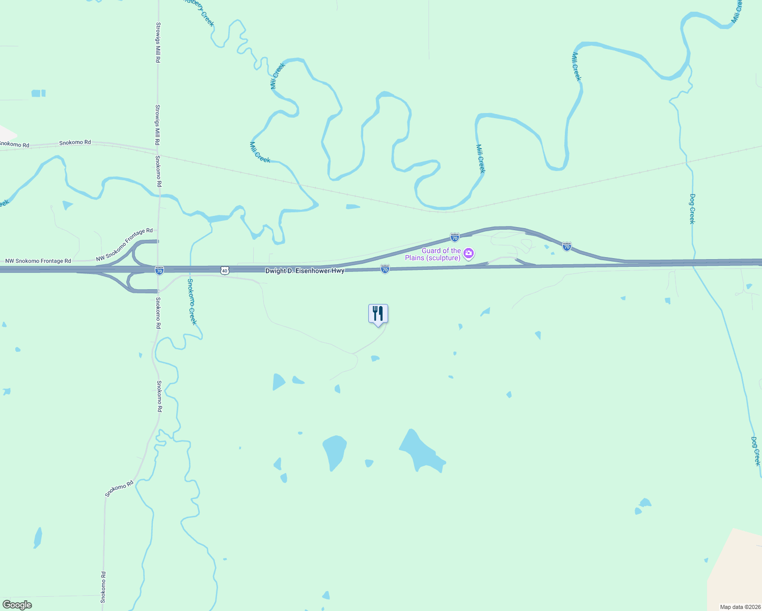map of restaurants, bars, coffee shops, grocery stores, and more near in Paxico