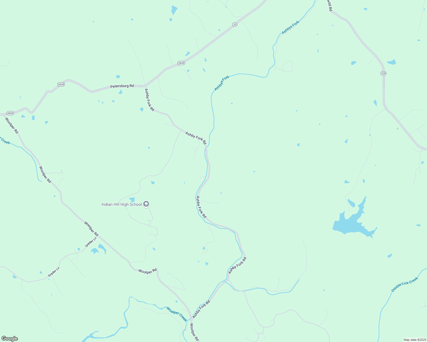 map of restaurants, bars, coffee shops, grocery stores, and more near 3480 Ashby Fork Road in Petersburg