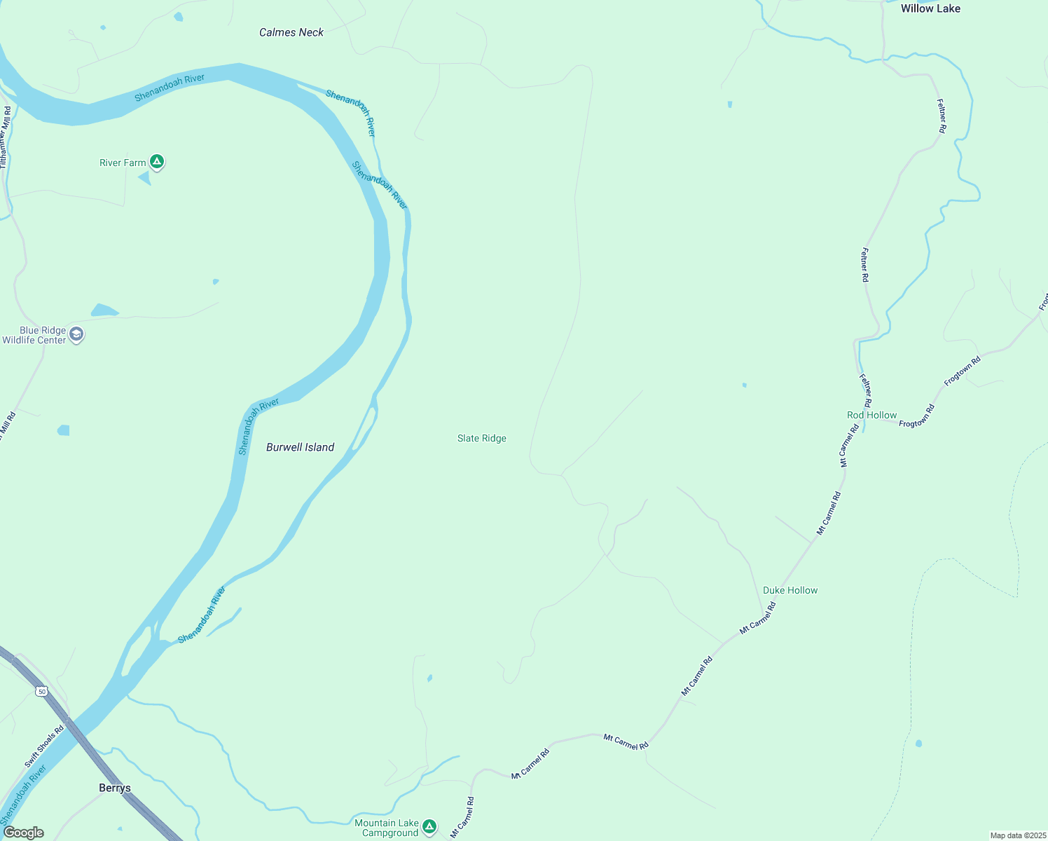 map of restaurants, bars, coffee shops, grocery stores, and more near 1091 Calmes Neck Lane in Boyce