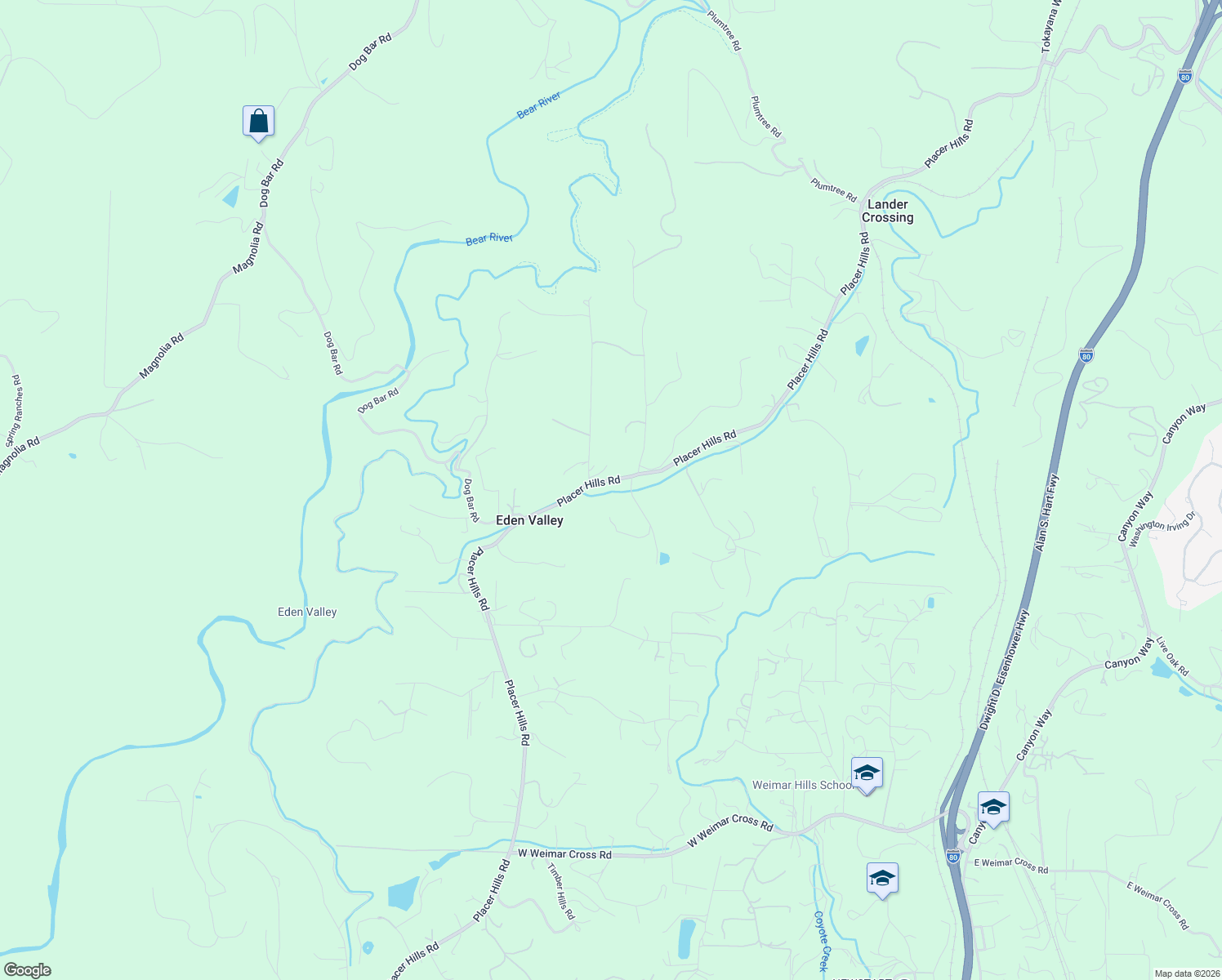 map of restaurants, bars, coffee shops, grocery stores, and more near 1000 Ruf Road in Colfax