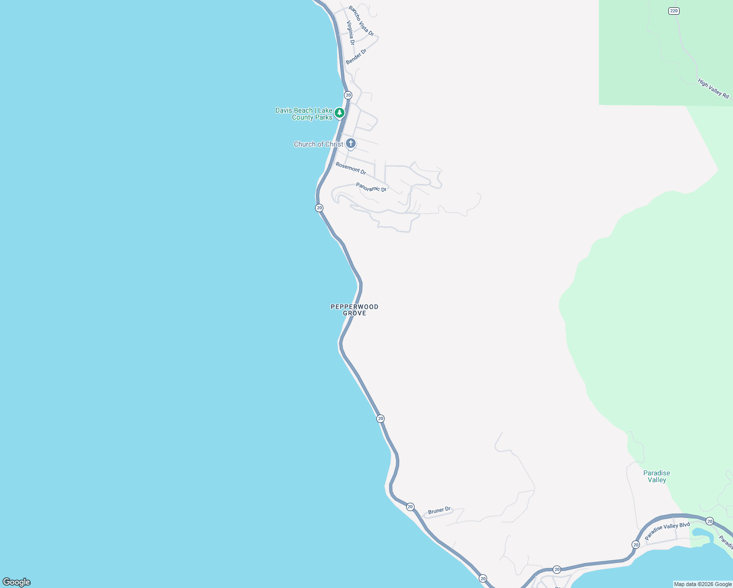 map of restaurants, bars, coffee shops, grocery stores, and more near 7018 East Highway 20 in Lucerne