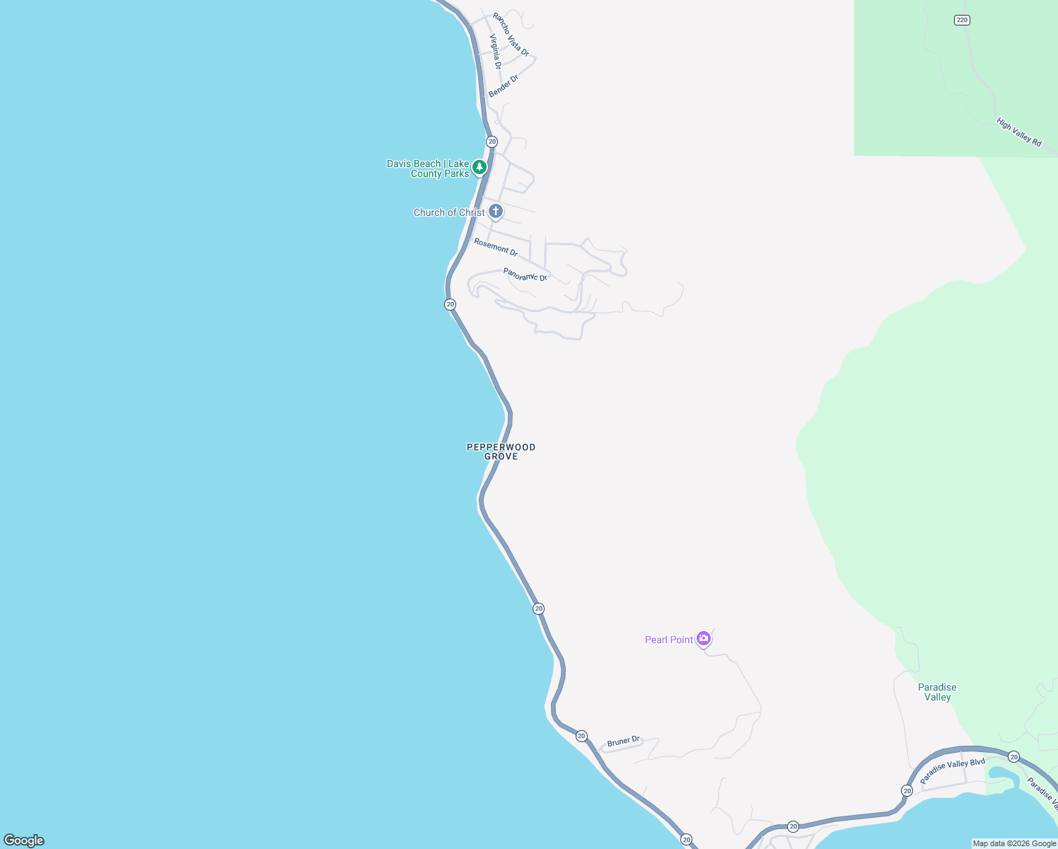 map of restaurants, bars, coffee shops, grocery stores, and more near 7004 East Highway 20 in Lucerne