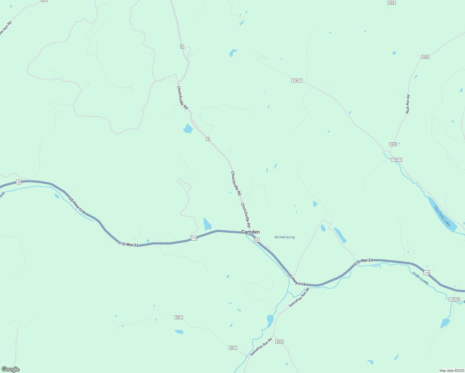 map of restaurants, bars, coffee shops, grocery stores, and more near 385 Churchville Road in Camden