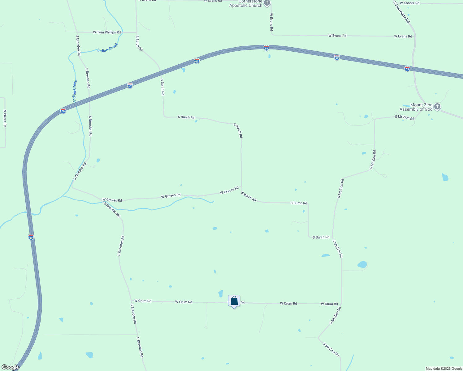 map of restaurants, bars, coffee shops, grocery stores, and more near 8400 West Graves Road in Bloomington