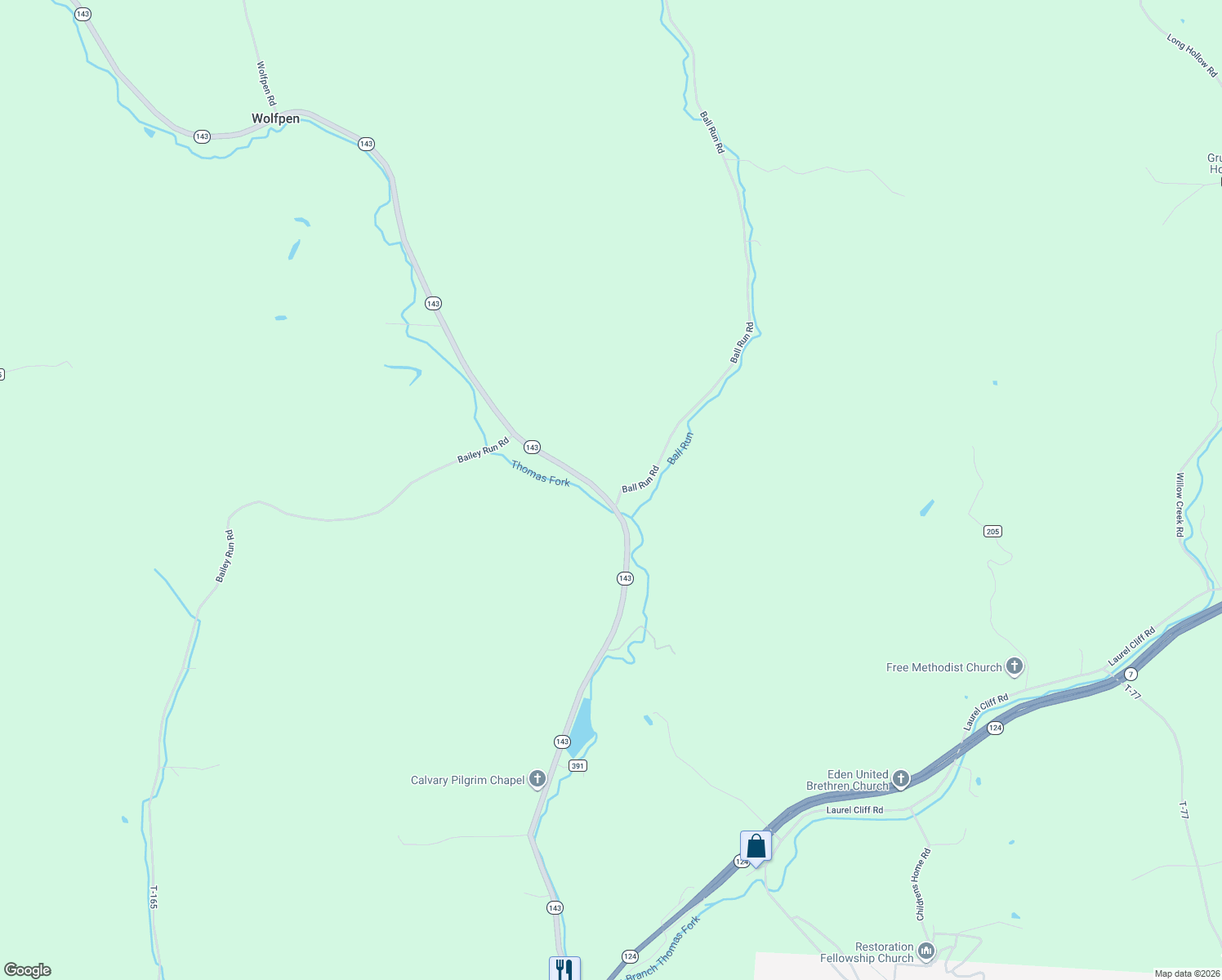 map of restaurants, bars, coffee shops, grocery stores, and more near 34001 Ball Run Road in Pomeroy