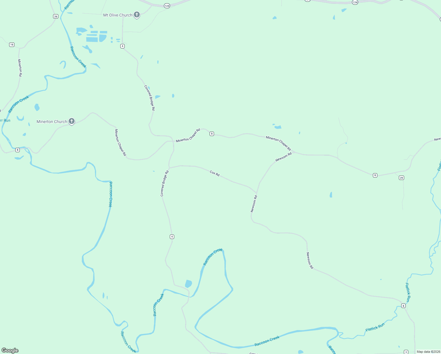 map of restaurants, bars, coffee shops, grocery stores, and more near 71210 Cox Road in Vinton