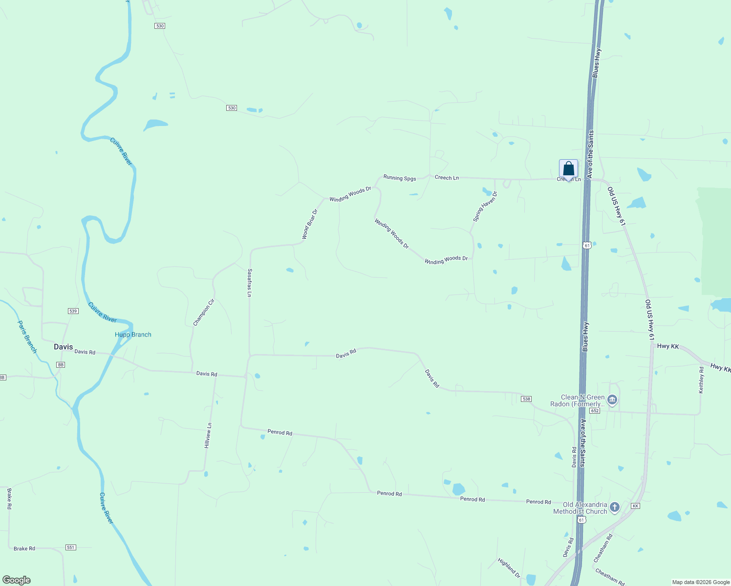 map of restaurants, bars, coffee shops, grocery stores, and more near 533 Spring Bluff Drive in Troy