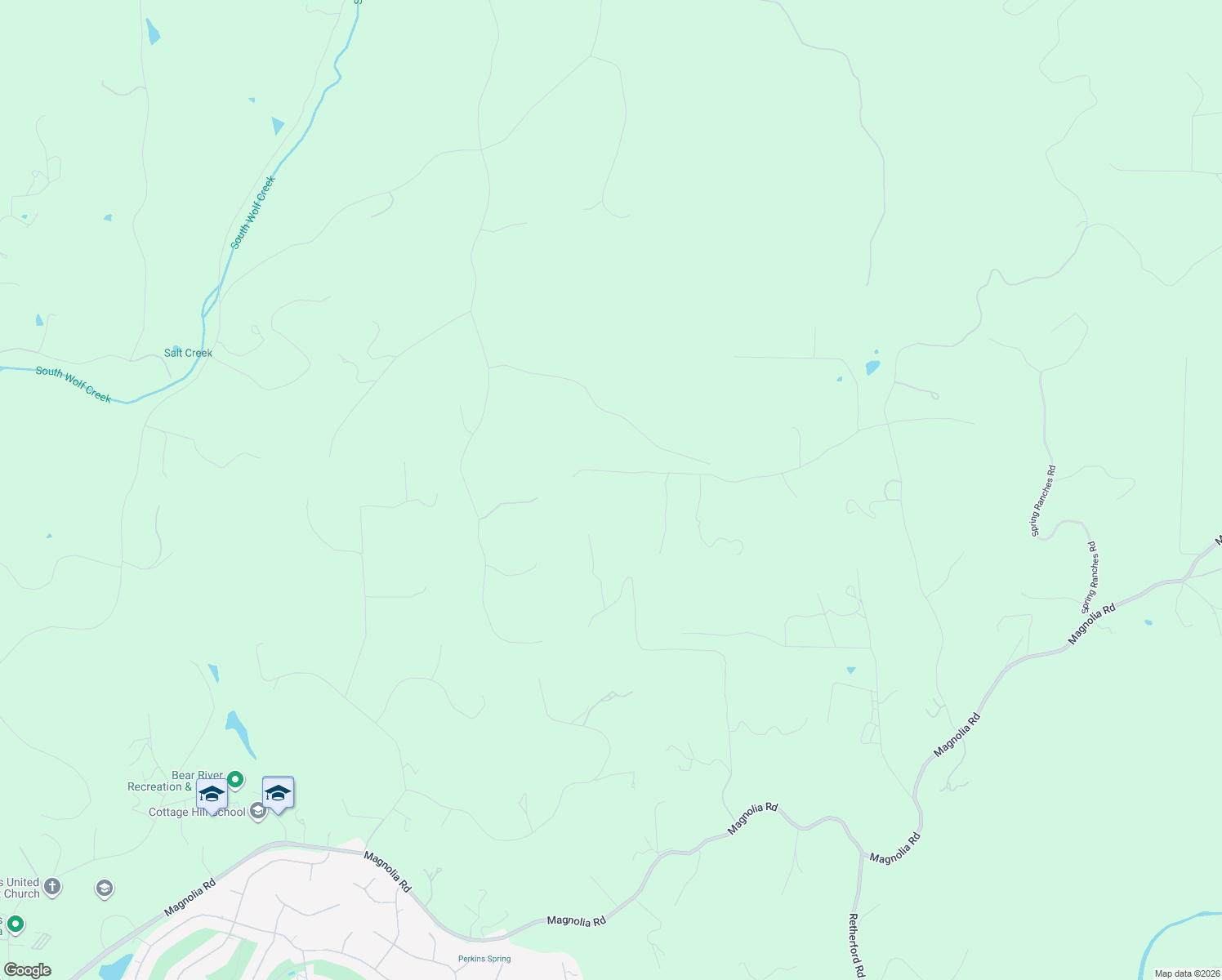 map of restaurants, bars, coffee shops, grocery stores, and more near 11403 Woodacre Road in Grass Valley