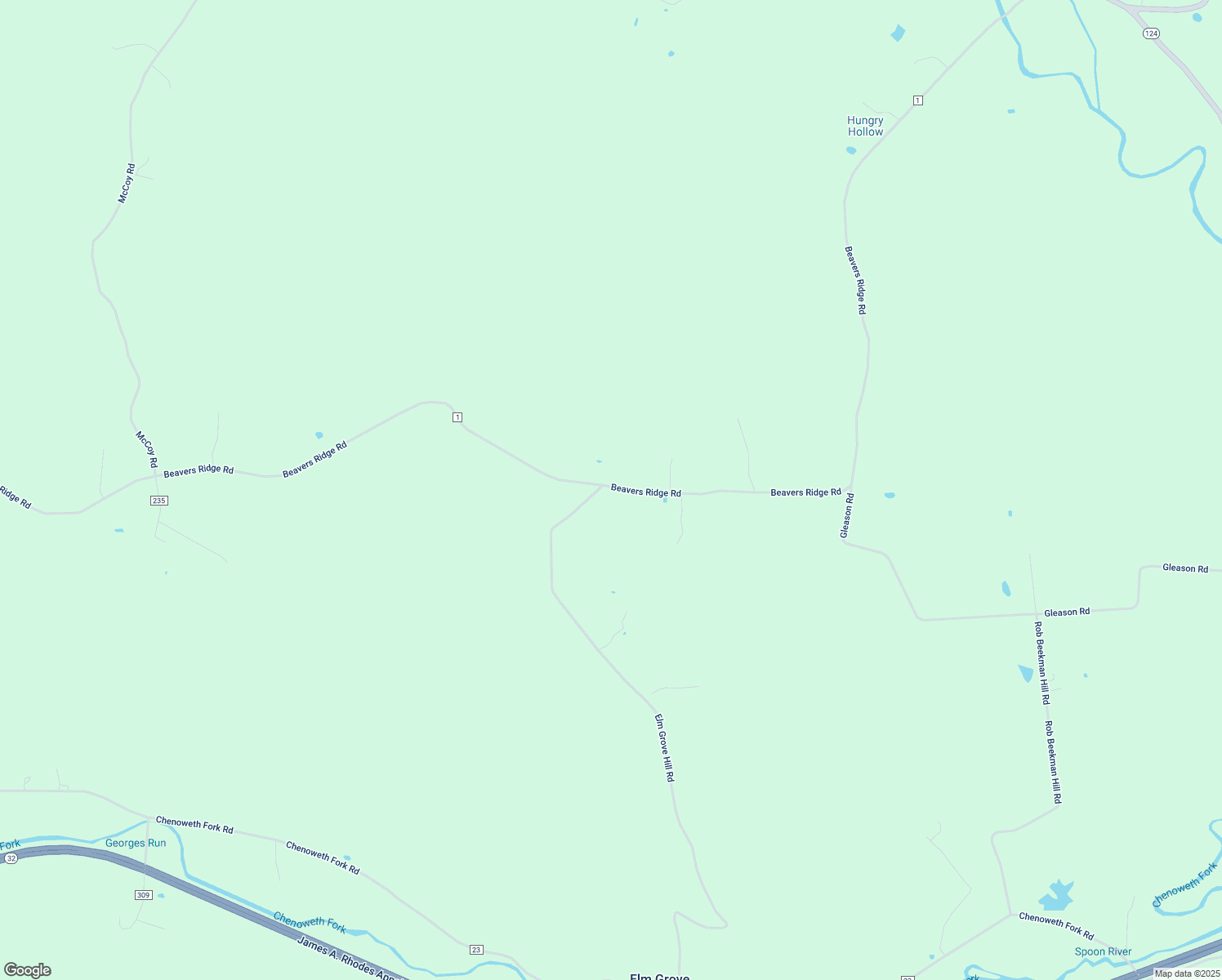 map of restaurants, bars, coffee shops, grocery stores, and more near 8934 Beavers Ridge Road in Piketon