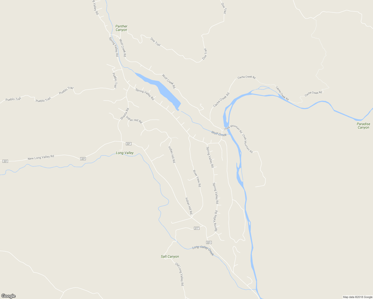 map of restaurants, bars, coffee shops, grocery stores, and more near 2687 River View Road in Clearlake Oaks