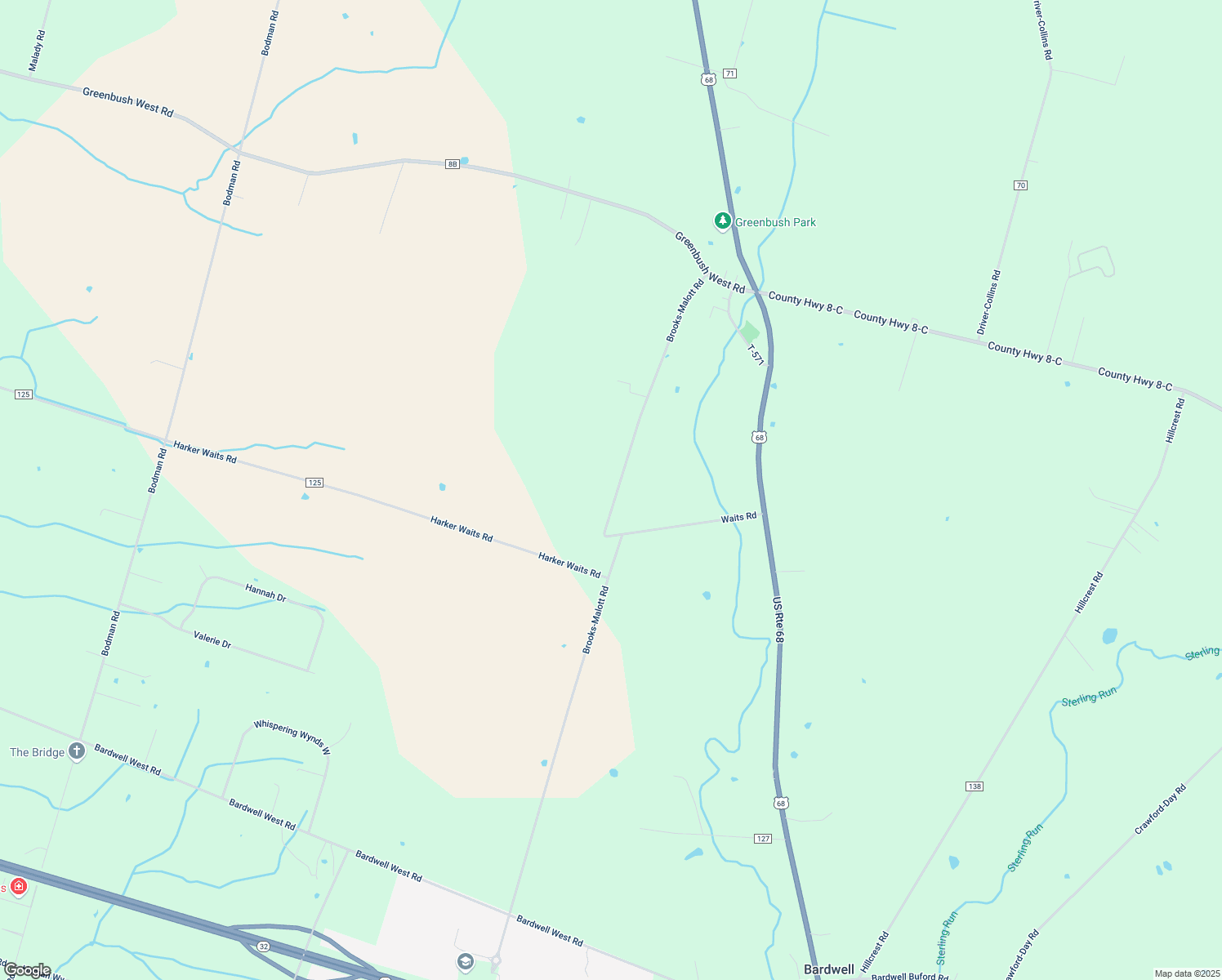 map of restaurants, bars, coffee shops, grocery stores, and more near 15613 Brooks-Malott Road in Mount Orab
