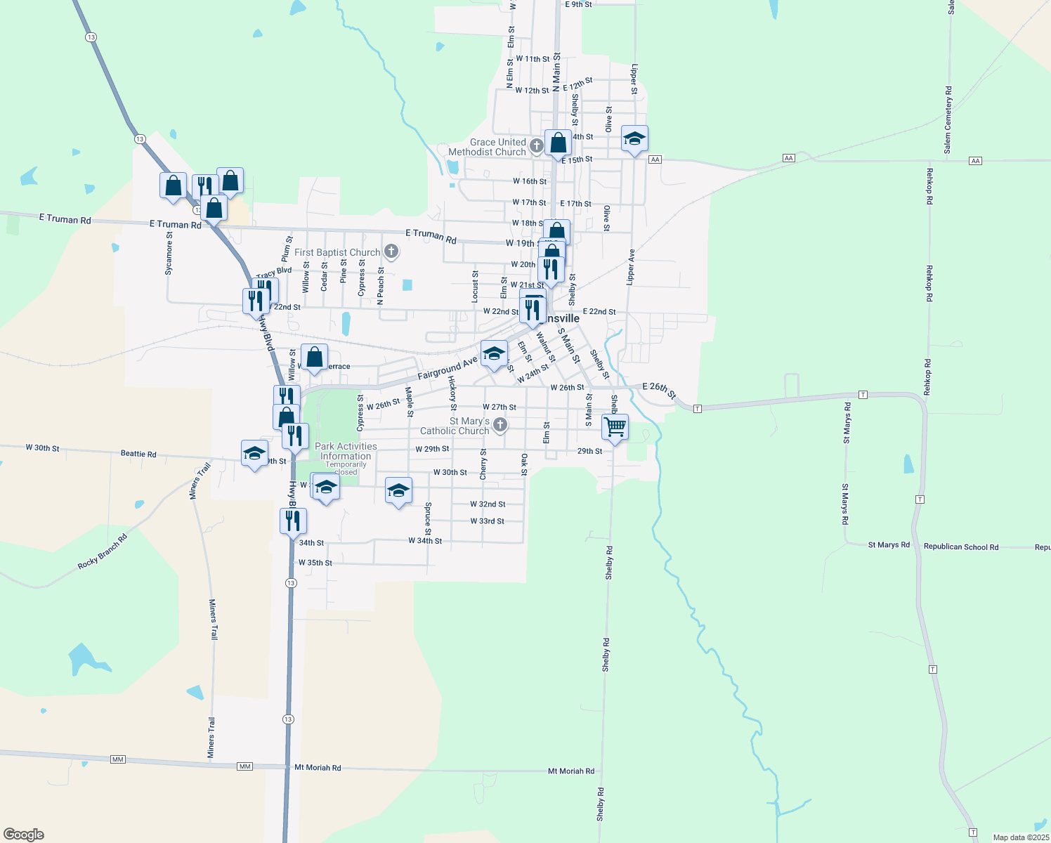 2904 Oak Street, Higginsville MO Walk Score