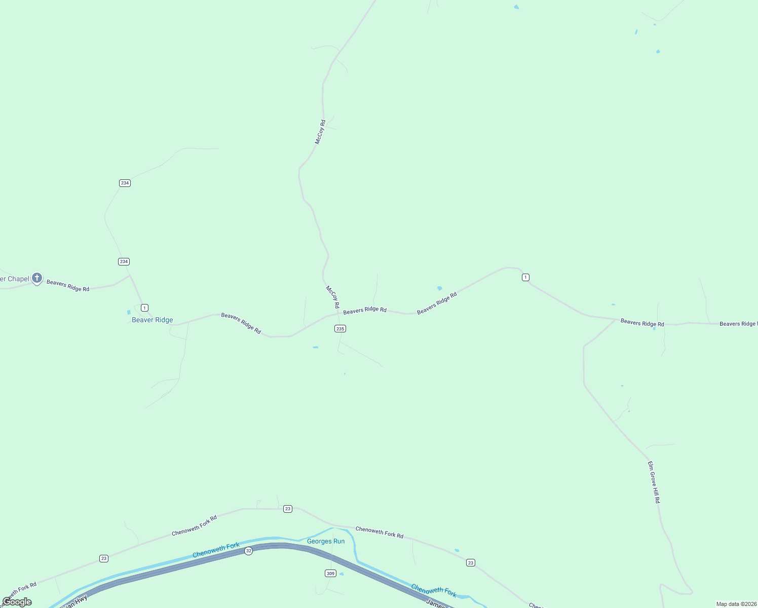 map of restaurants, bars, coffee shops, grocery stores, and more near 7689 Beavers Ridge Road in Peebles