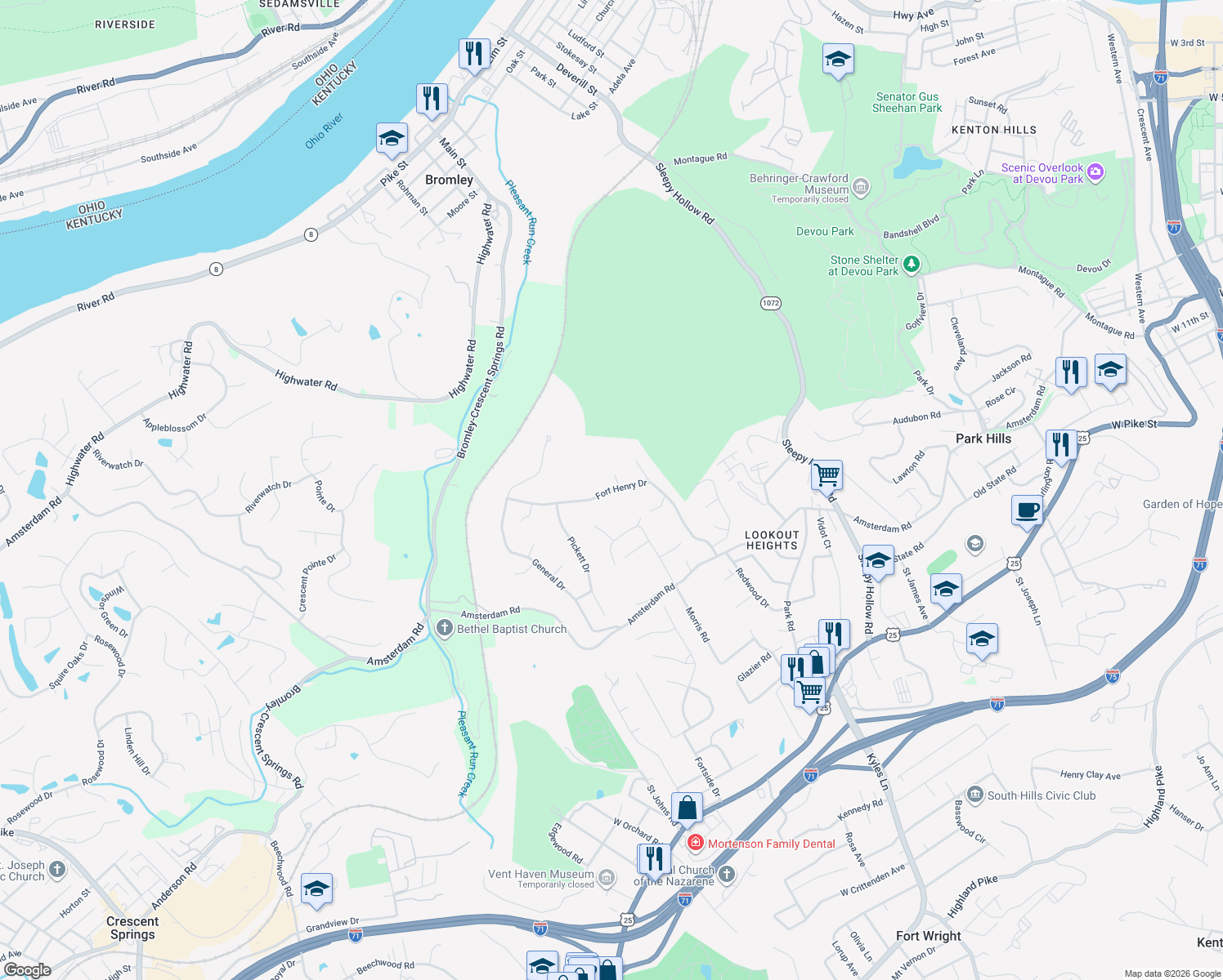 Fort Henry Drive, Fort Wright KY Walk Score