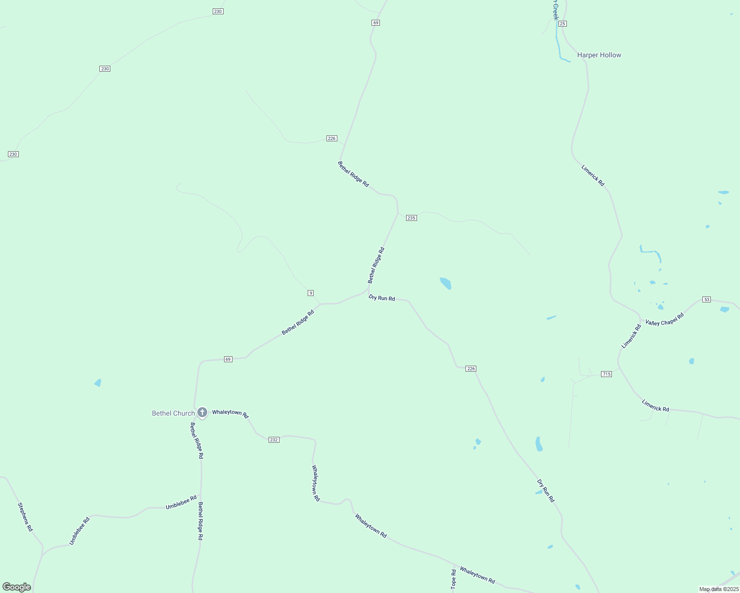 map of restaurants, bars, coffee shops, grocery stores, and more near Dry Run Road in Jackson