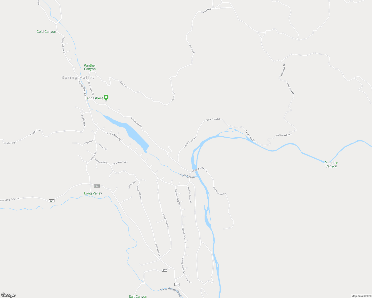 map of restaurants, bars, coffee shops, grocery stores, and more near 17312 Cache Creek Road in Clearlake Oaks