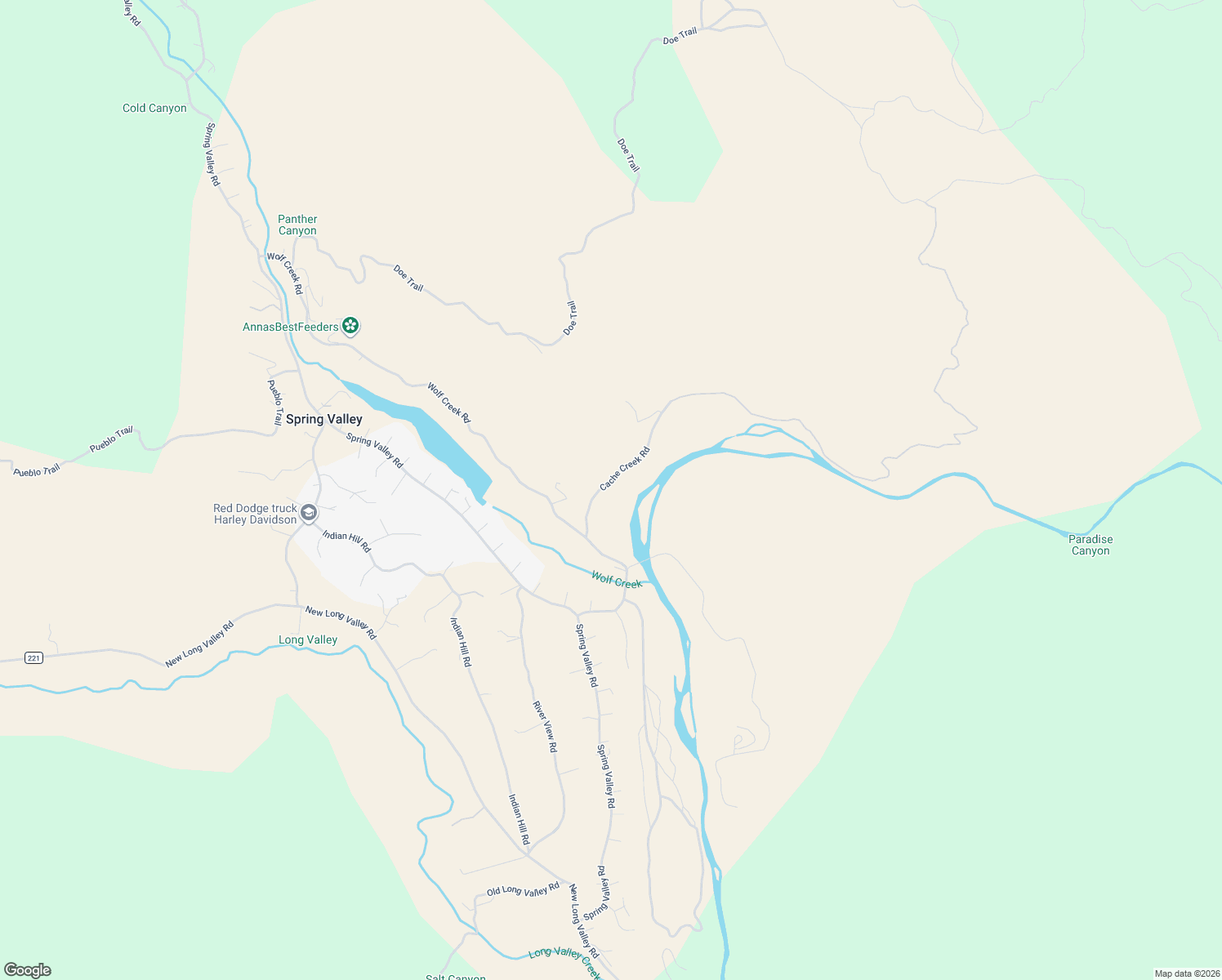 map of restaurants, bars, coffee shops, grocery stores, and more near 17312 Cache Creek Road in Clearlake Oaks