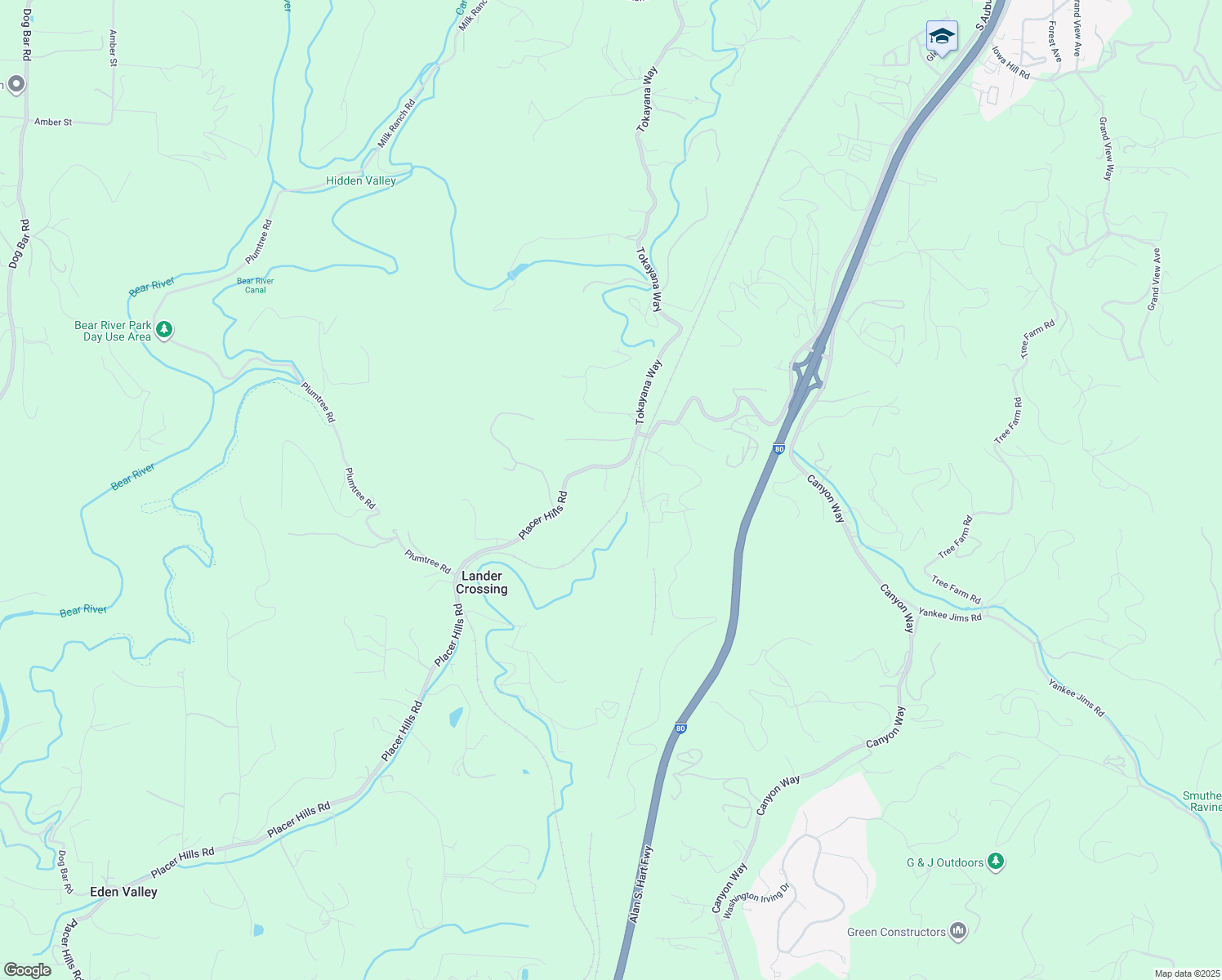 map of restaurants, bars, coffee shops, grocery stores, and more near 22850 Placer Hills Road in Colfax