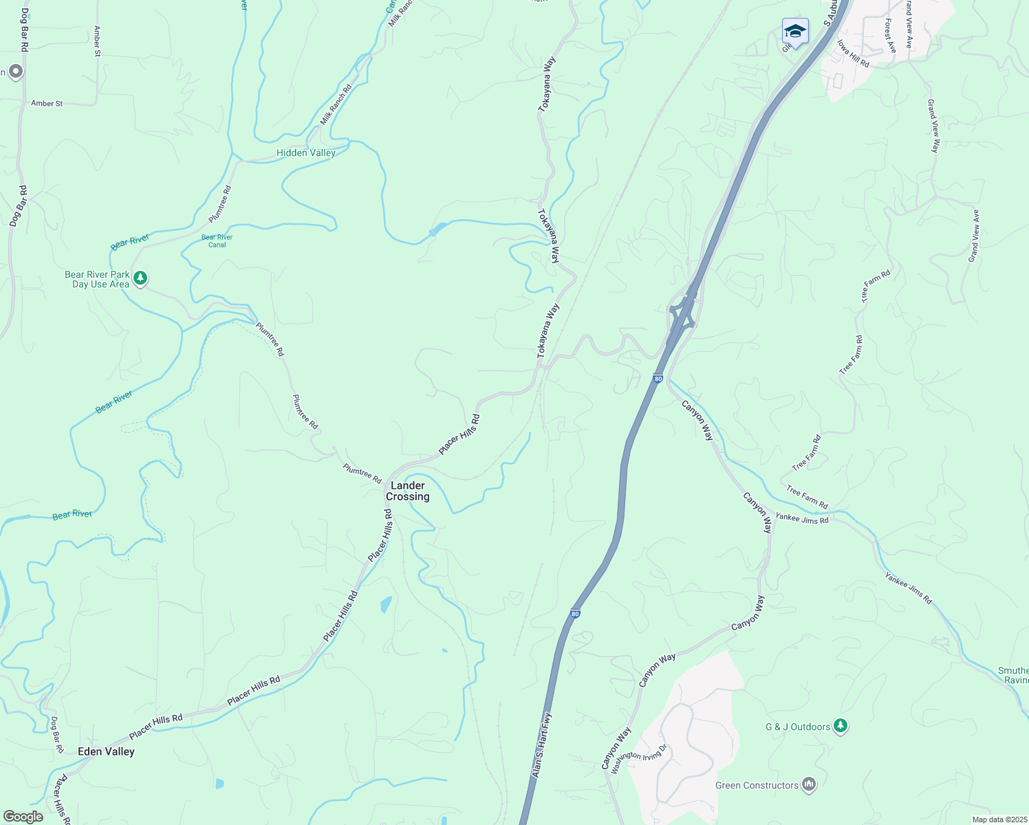 map of restaurants, bars, coffee shops, grocery stores, and more near 22850 Placer Hills Road in Colfax