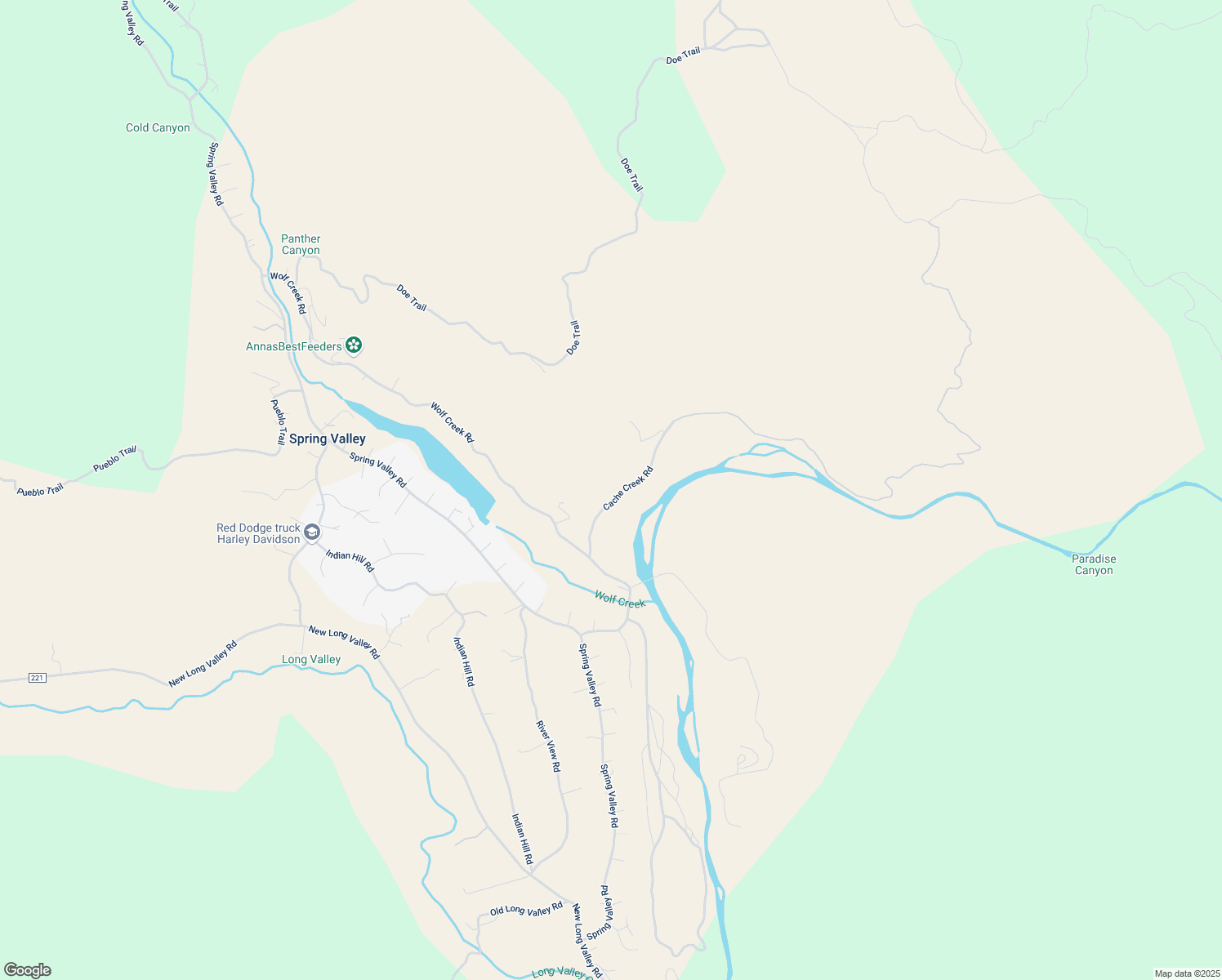 map of restaurants, bars, coffee shops, grocery stores, and more near 17349 Cache Creek Road in Clearlake Oaks
