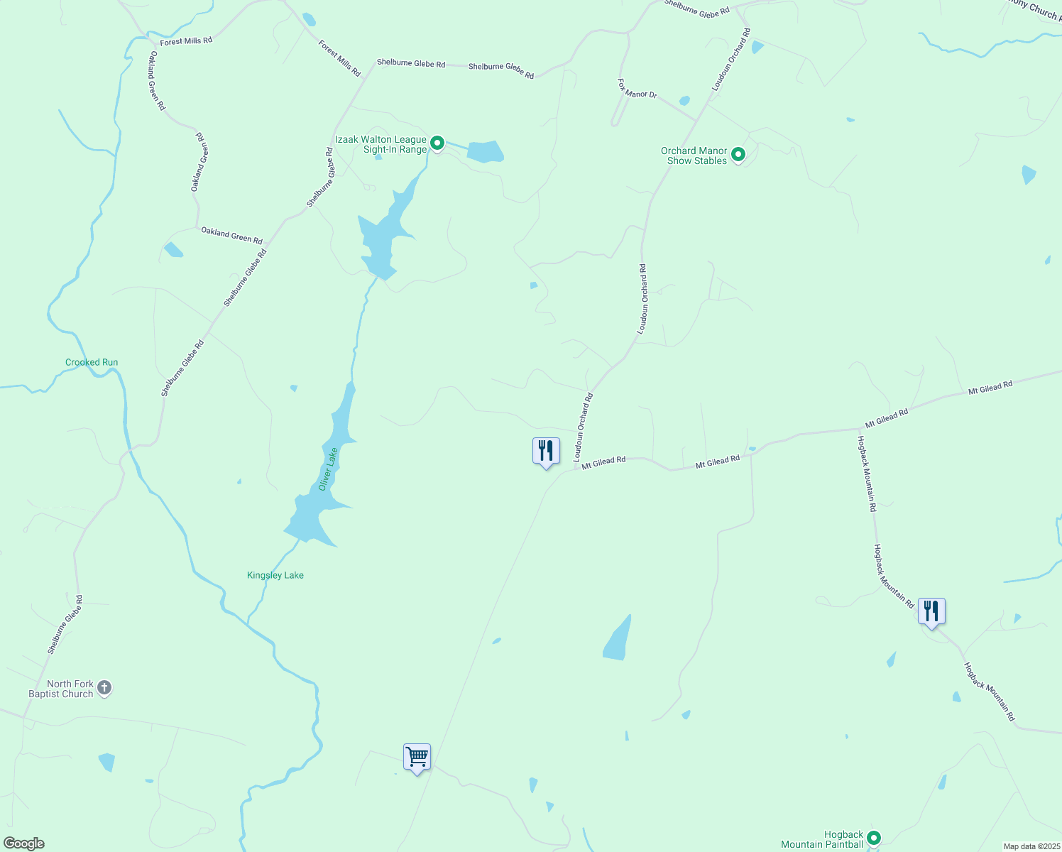 map of restaurants, bars, coffee shops, grocery stores, and more near Leighfield Lane in Loudoun County