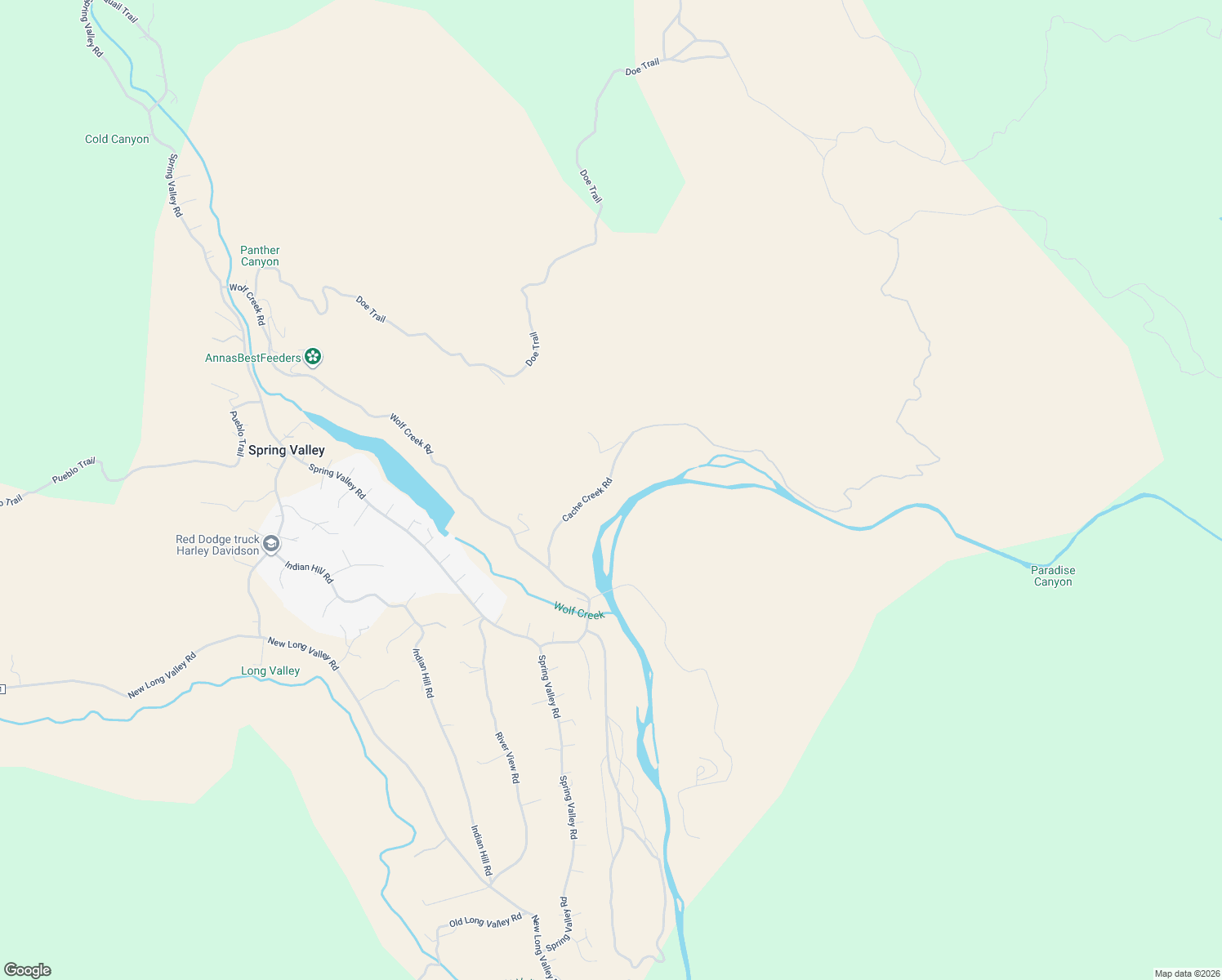 map of restaurants, bars, coffee shops, grocery stores, and more near 17424 Cache Creek Road in Clearlake Oaks