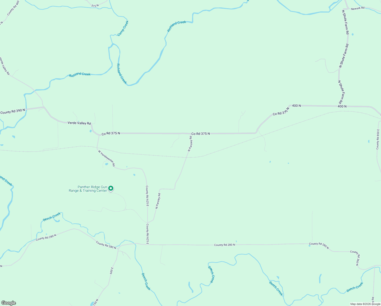 map of restaurants, bars, coffee shops, grocery stores, and more near 3592 North Parsley Road in Solsberry