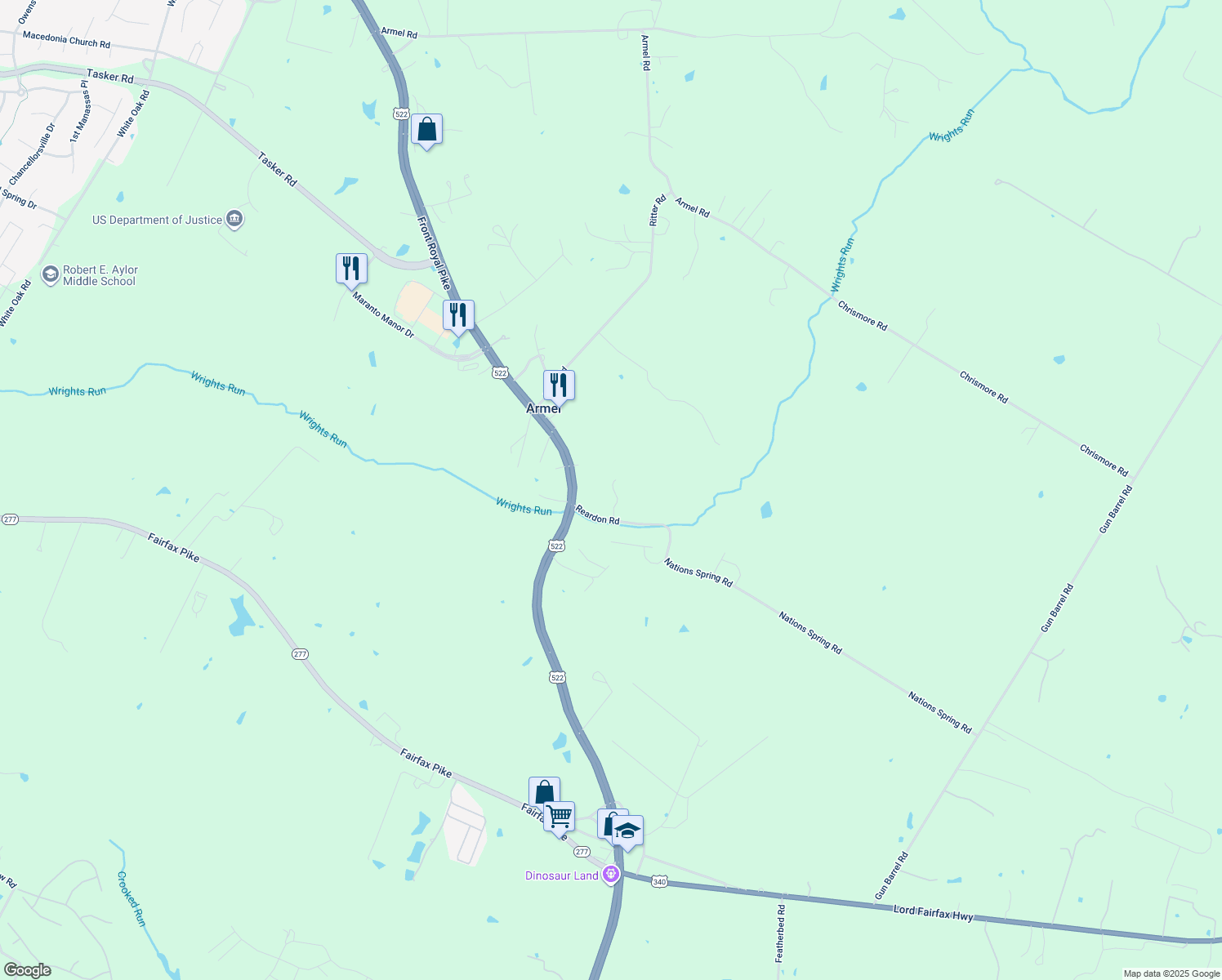 map of restaurants, bars, coffee shops, grocery stores, and more near 159 Reardon Rd in Winchester