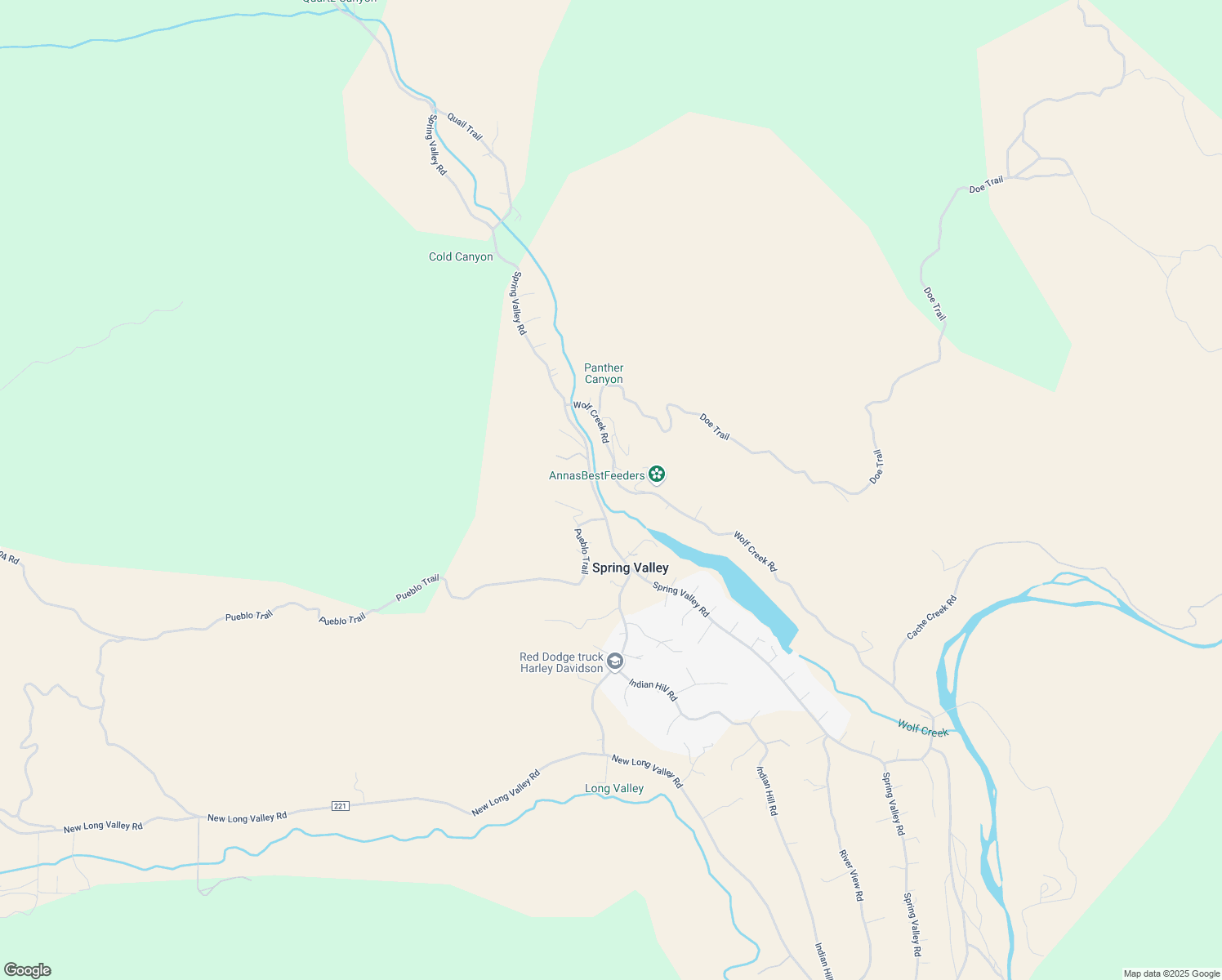 map of restaurants, bars, coffee shops, grocery stores, and more near 3409 Wolf Creek Road in Clearlake Oaks