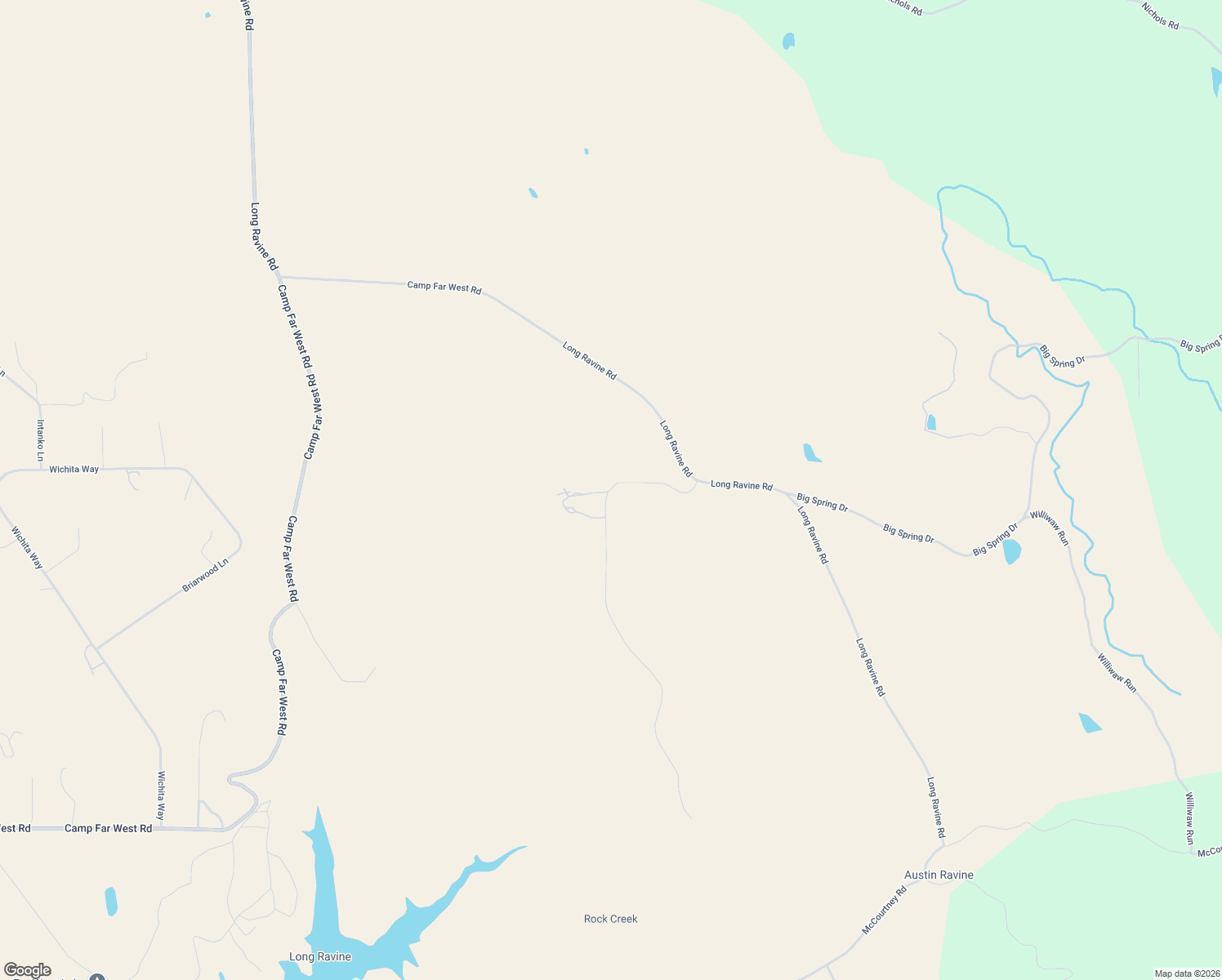 map of restaurants, bars, coffee shops, grocery stores, and more near 19226-19742 Mathew Road in Wheatland