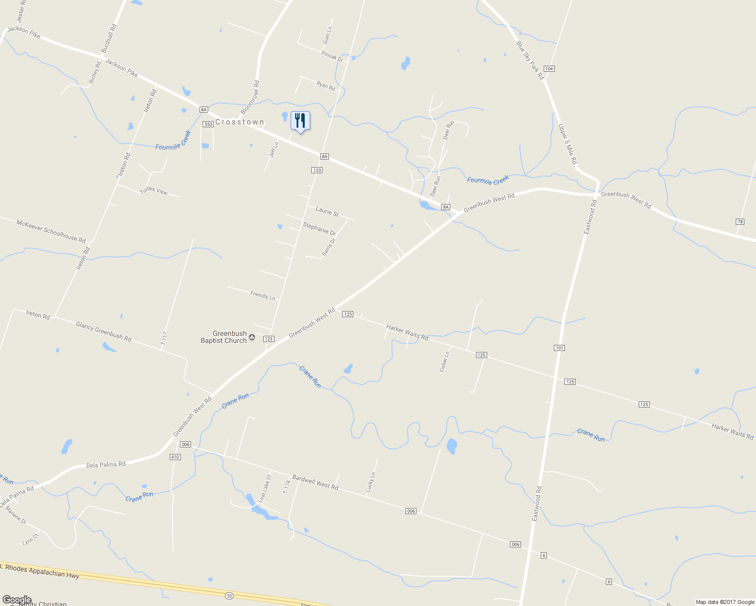 map of restaurants, bars, coffee shops, grocery stores, and more near 1898 Greenbush West Road in Williamsburg