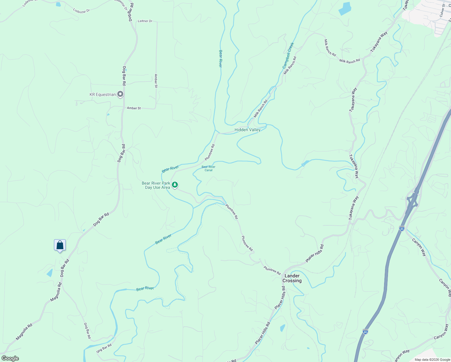 map of restaurants, bars, coffee shops, grocery stores, and more near 1845 Buck Ridge Court in Colfax