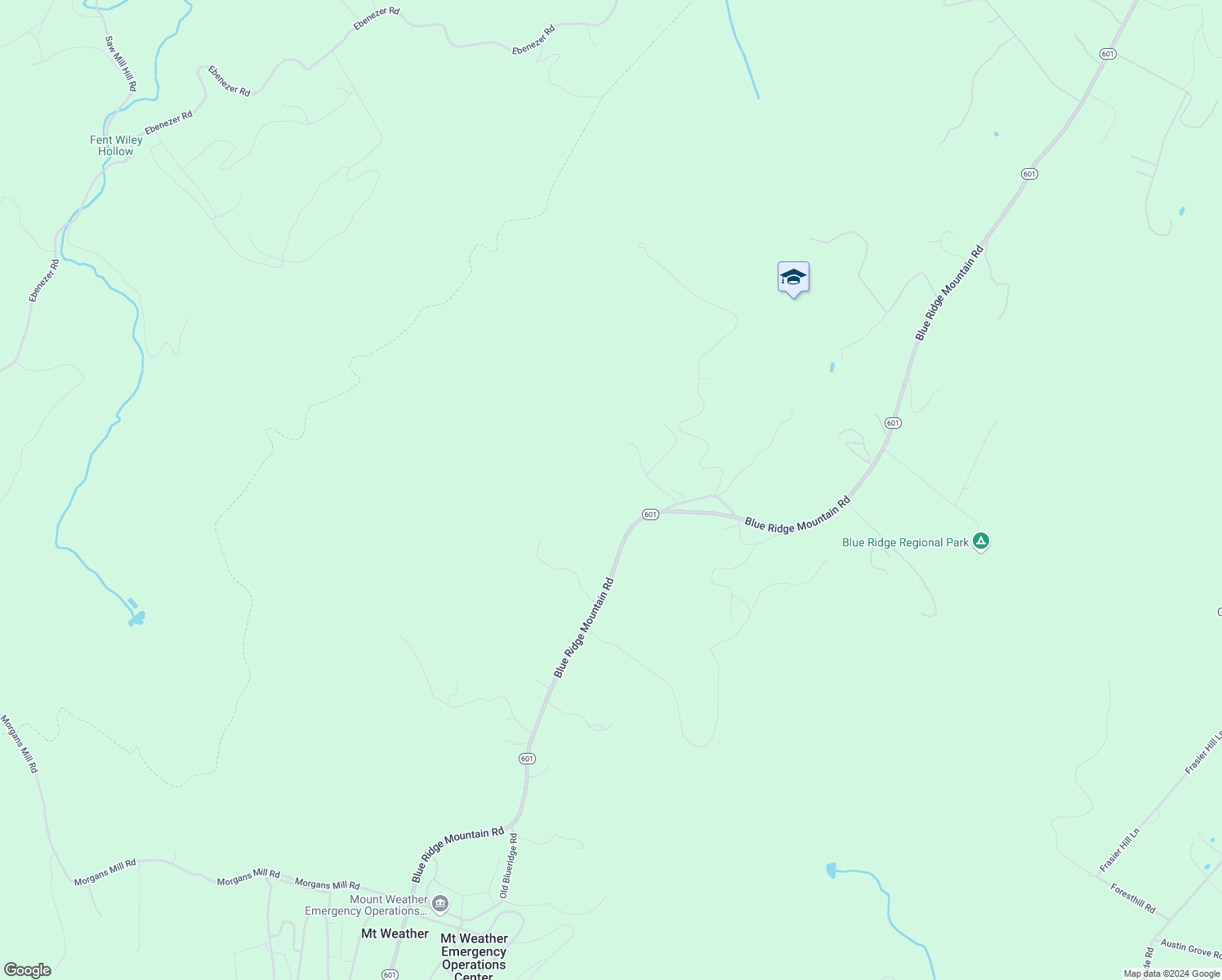 map of restaurants, bars, coffee shops, grocery stores, and more near 19417 Blue Ridge Mountain Road in Bluemont