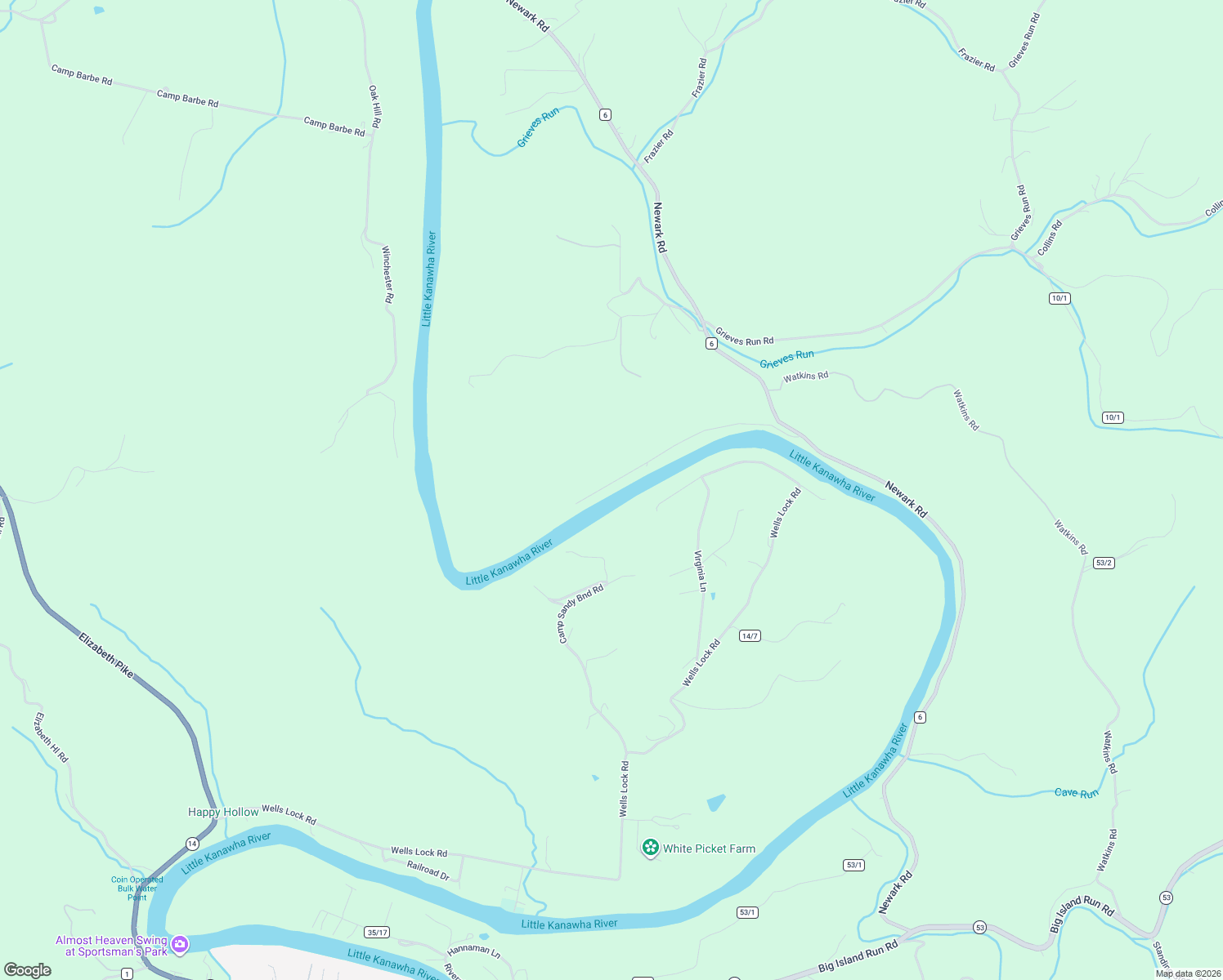 map of restaurants, bars, coffee shops, grocery stores, and more near 597 Exline Cps in Elizabeth