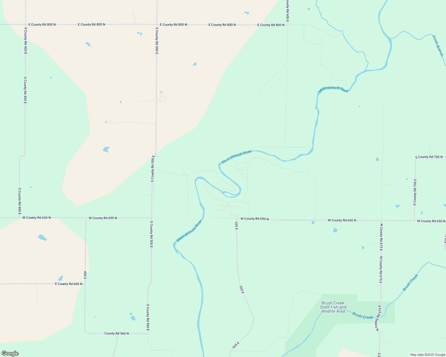 map of restaurants, bars, coffee shops, grocery stores, and more near 5550 East Private Road 685 North in North Vernon