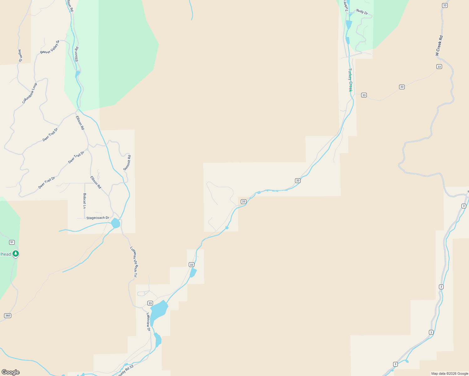 map of restaurants, bars, coffee shops, grocery stores, and more near 152 Valley Drive in Woodland Park