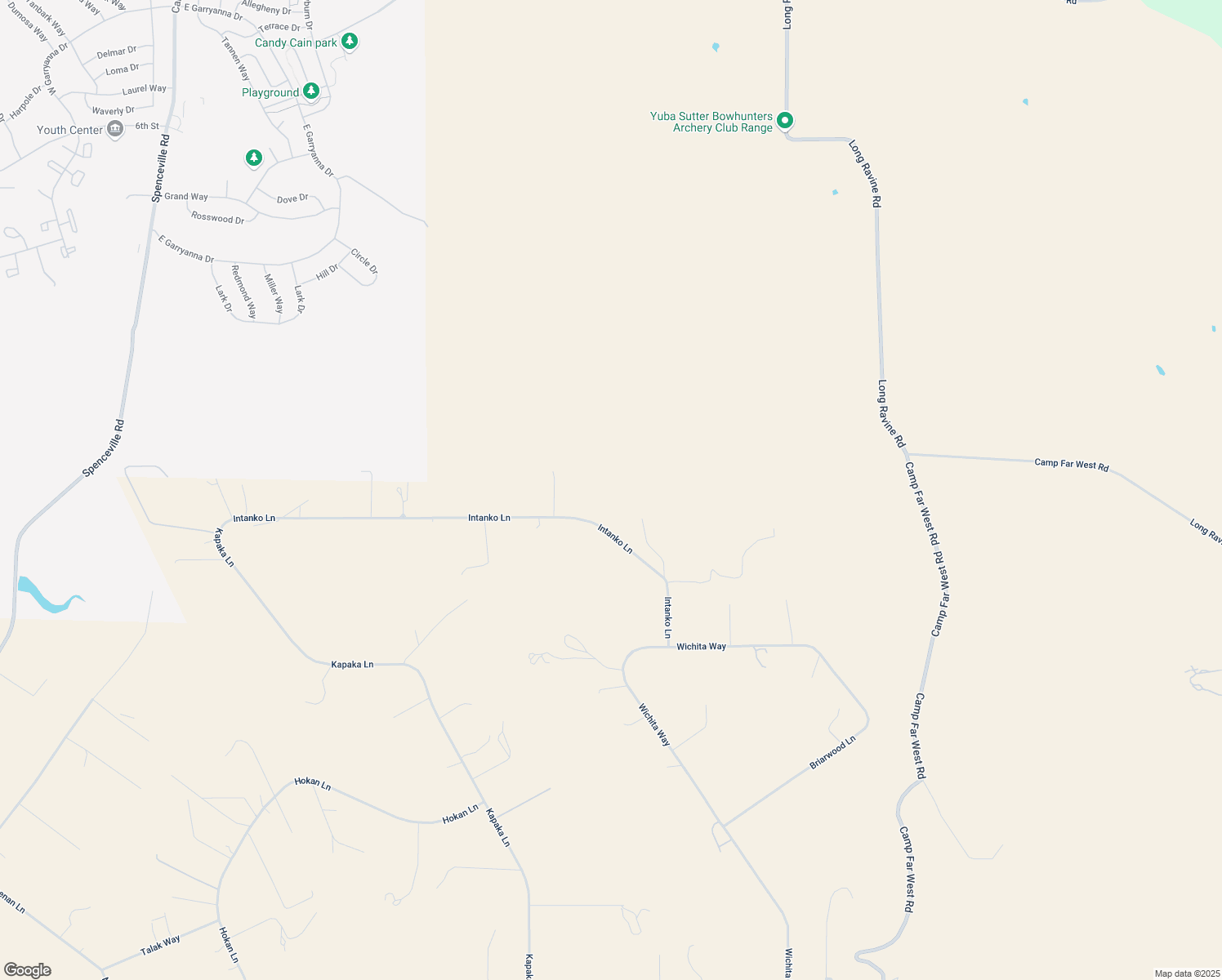map of restaurants, bars, coffee shops, grocery stores, and more near 8185 Intanko Ln in Wheatland