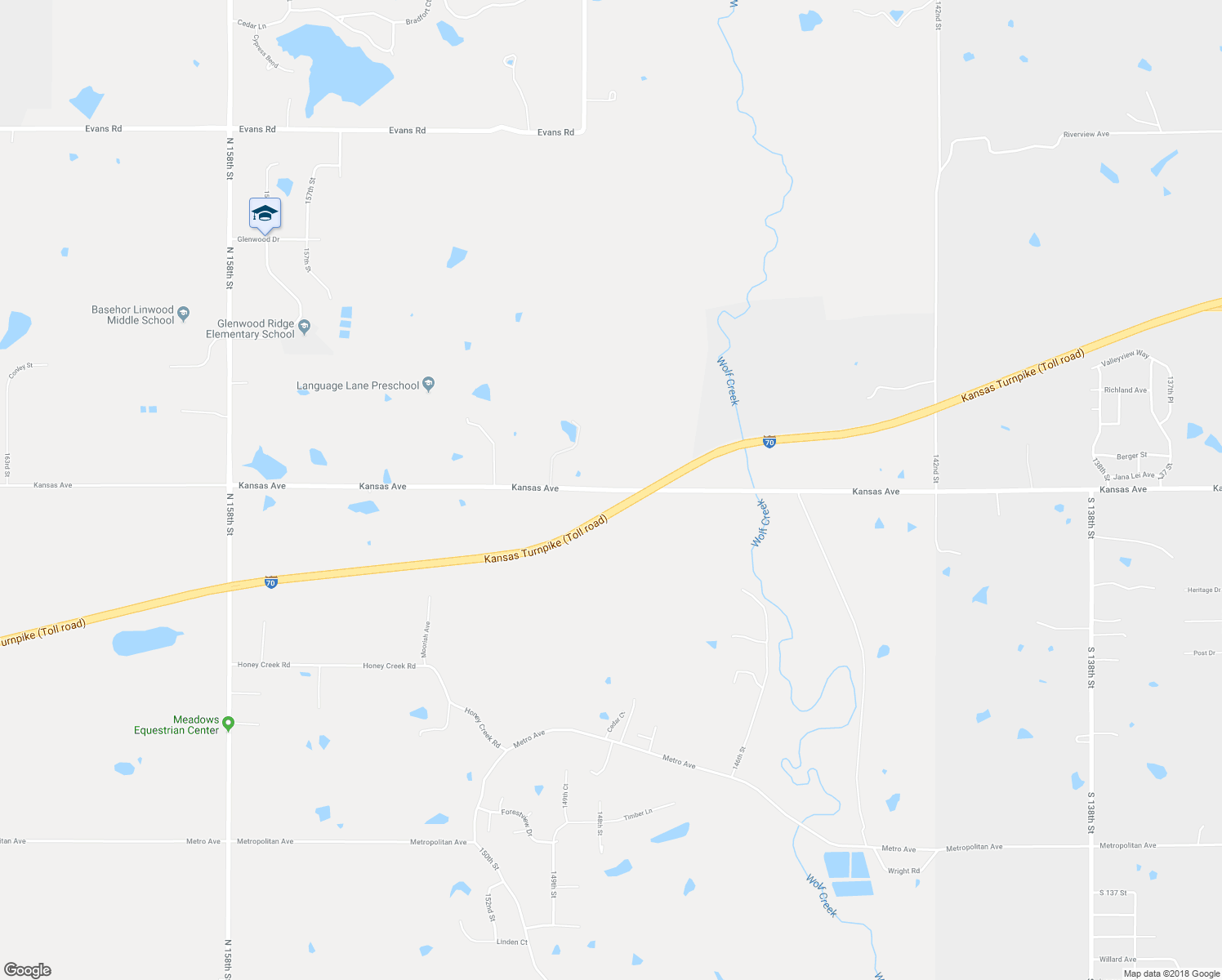 map of restaurants, bars, coffee shops, grocery stores, and more near 14843 Kansas Avenue in Bonner Springs