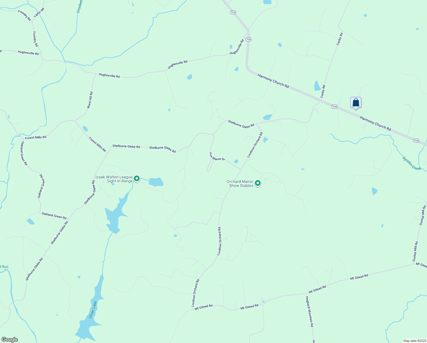 map of restaurants, bars, coffee shops, grocery stores, and more near 19135 Foxgreen Circle in Leesburg