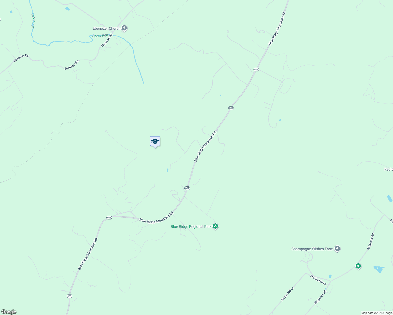 map of restaurants, bars, coffee shops, grocery stores, and more near 19055 Blue Ridge Mountain Road in Bluemont