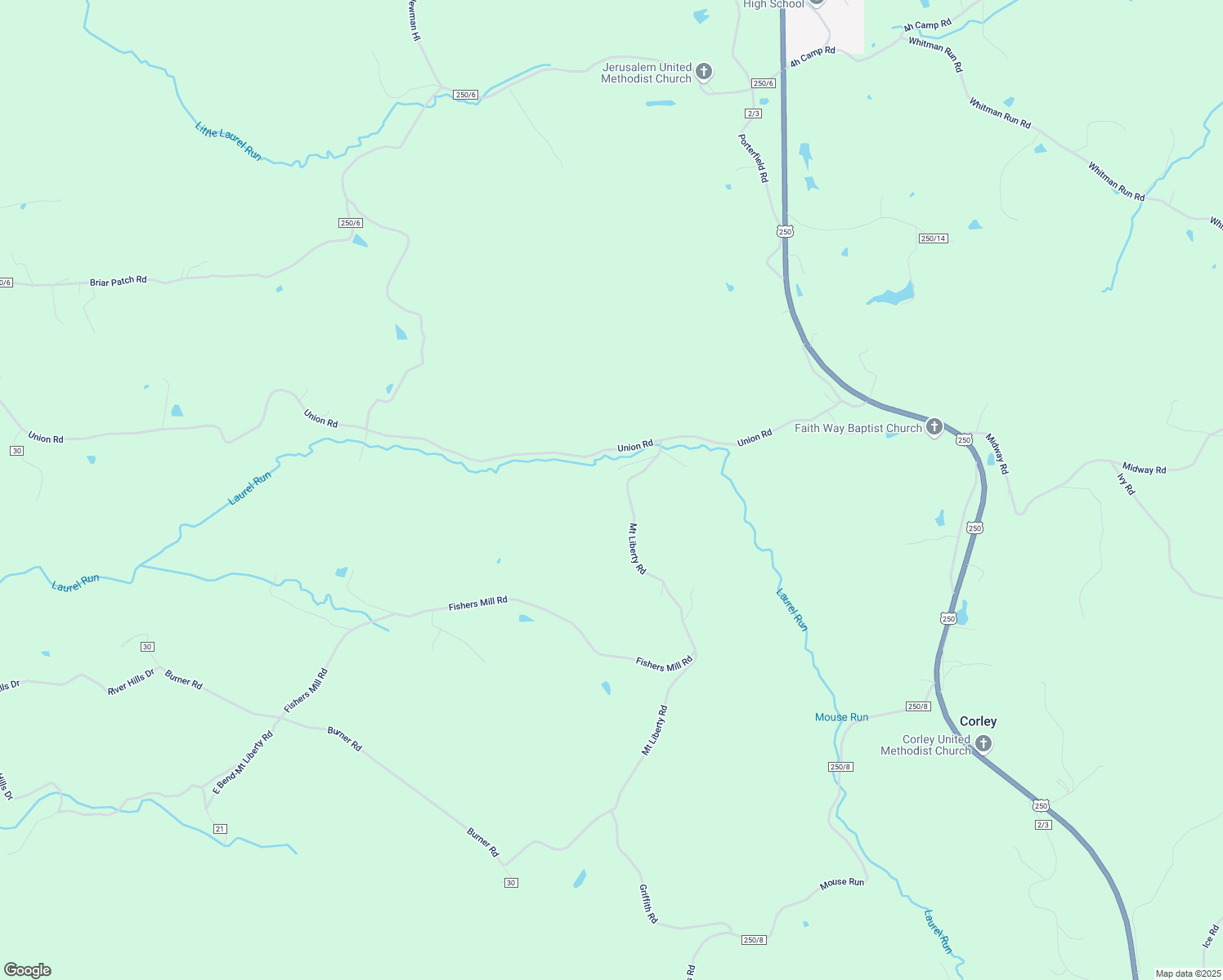 map of restaurants, bars, coffee shops, grocery stores, and more near 36 East Bend-Mt Liberty in Philippi