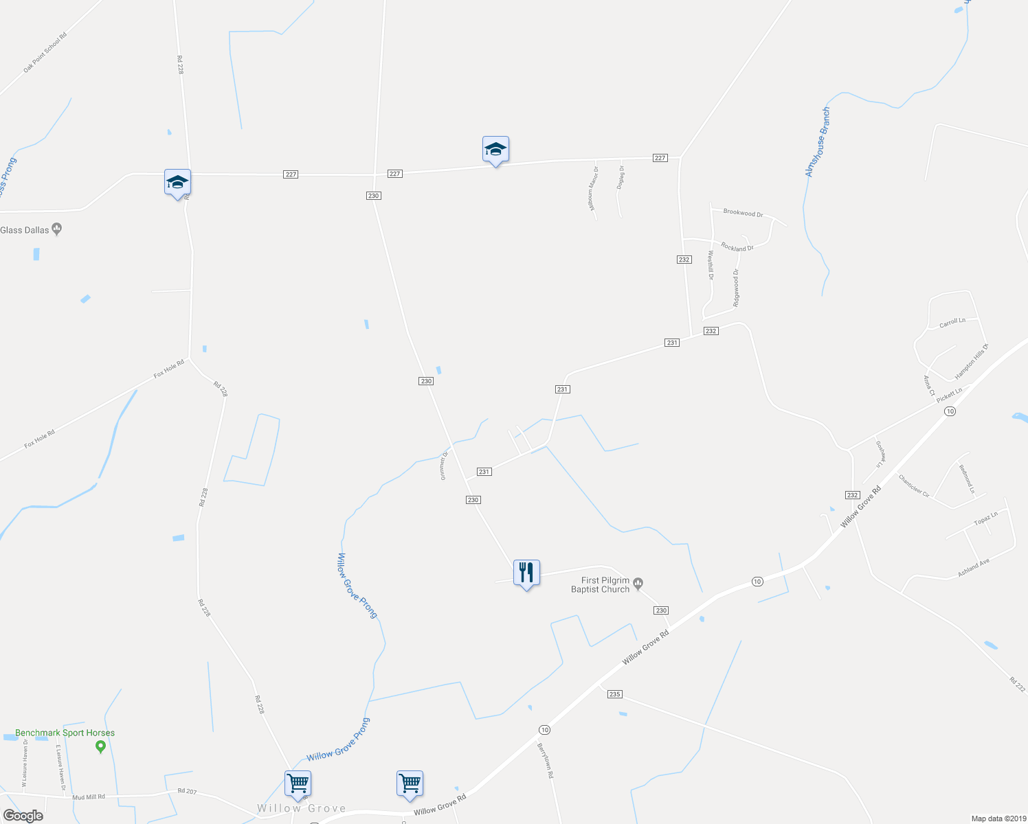 map of restaurants, bars, coffee shops, grocery stores, and more near 131 Mogles Lane in Kent County