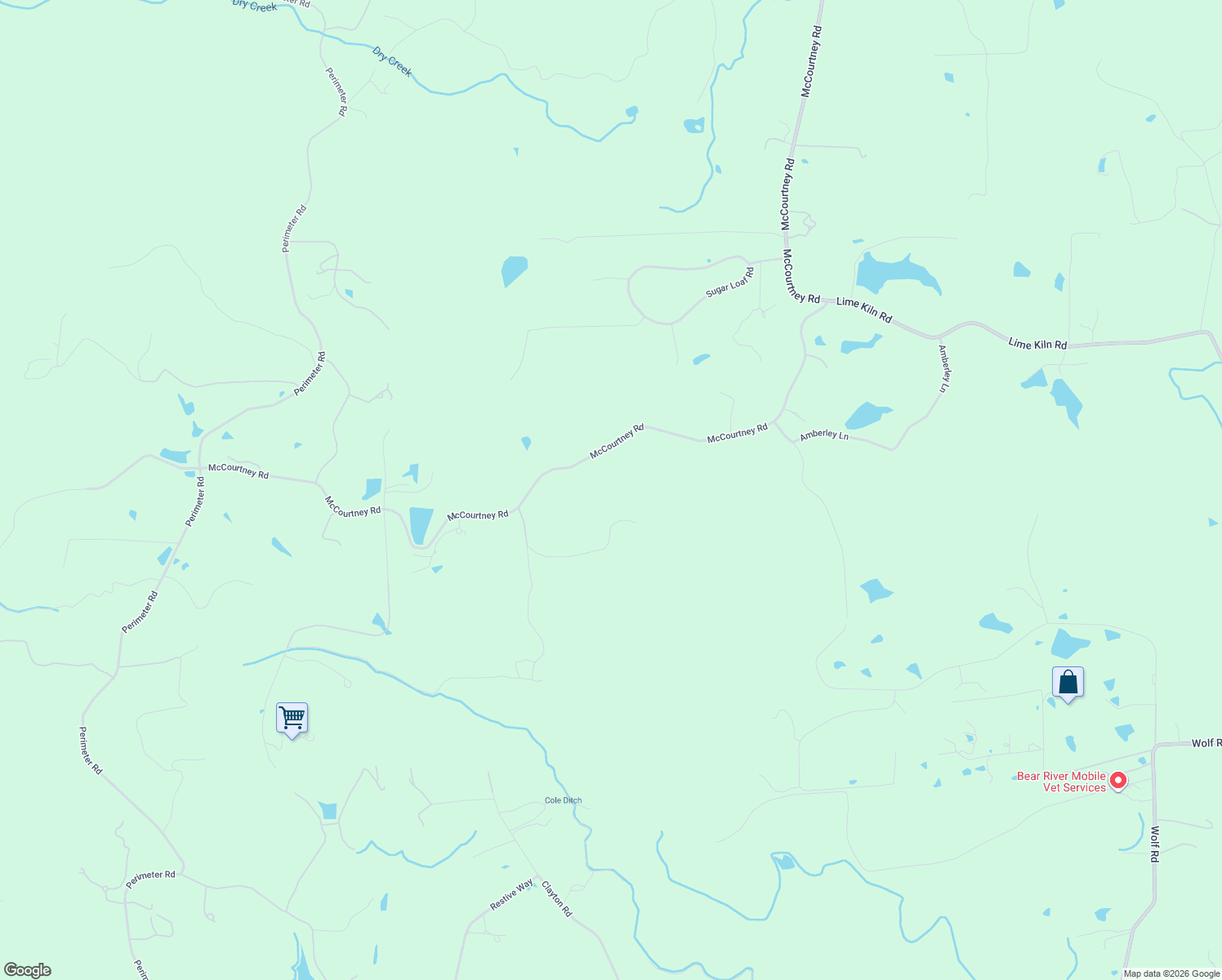 map of restaurants, bars, coffee shops, grocery stores, and more near 21833 McCourtney Road in Grass Valley