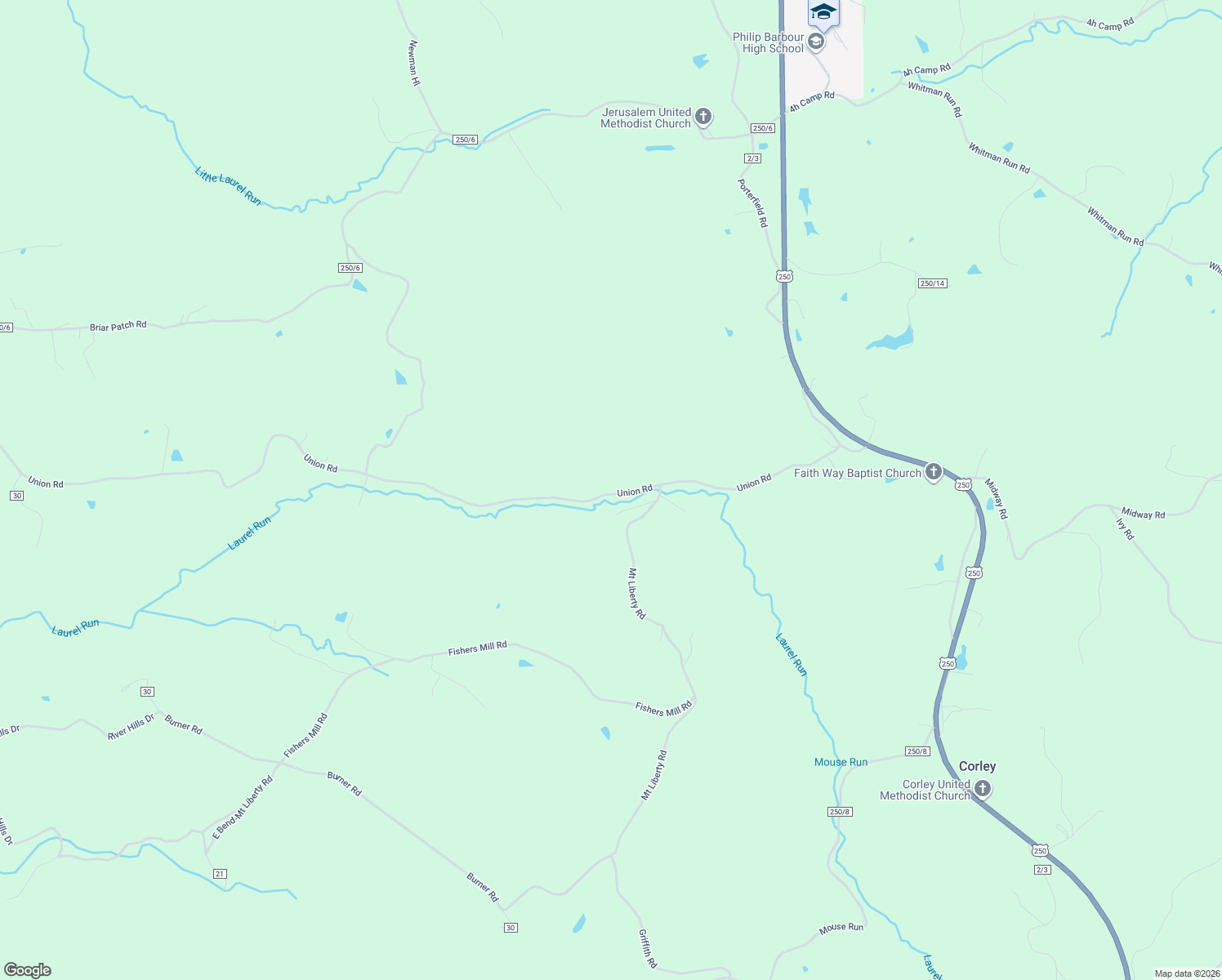 map of restaurants, bars, coffee shops, grocery stores, and more near 680 Union Road in Philippi