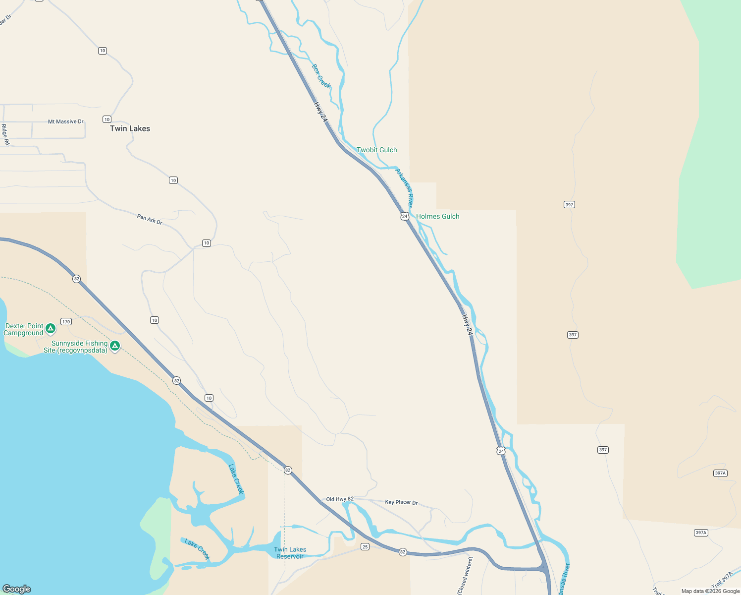 map of restaurants, bars, coffee shops, grocery stores, and more near in Granite