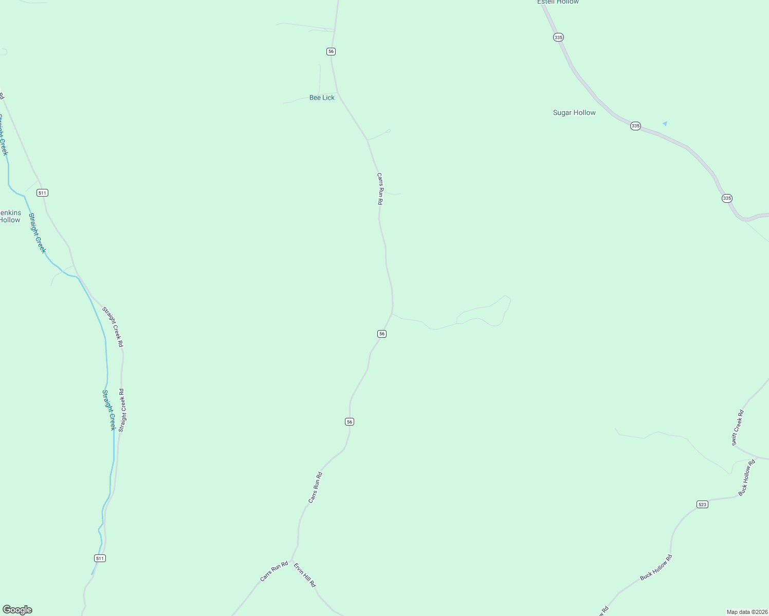 map of restaurants, bars, coffee shops, grocery stores, and more near 4145 Carrs Run Road in Beaver