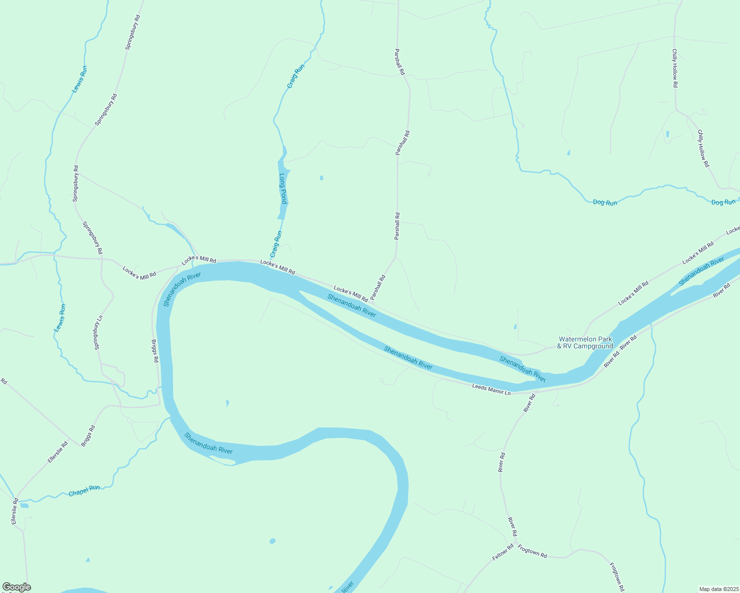 map of restaurants, bars, coffee shops, grocery stores, and more near 3162 Parshall Road in Berryville