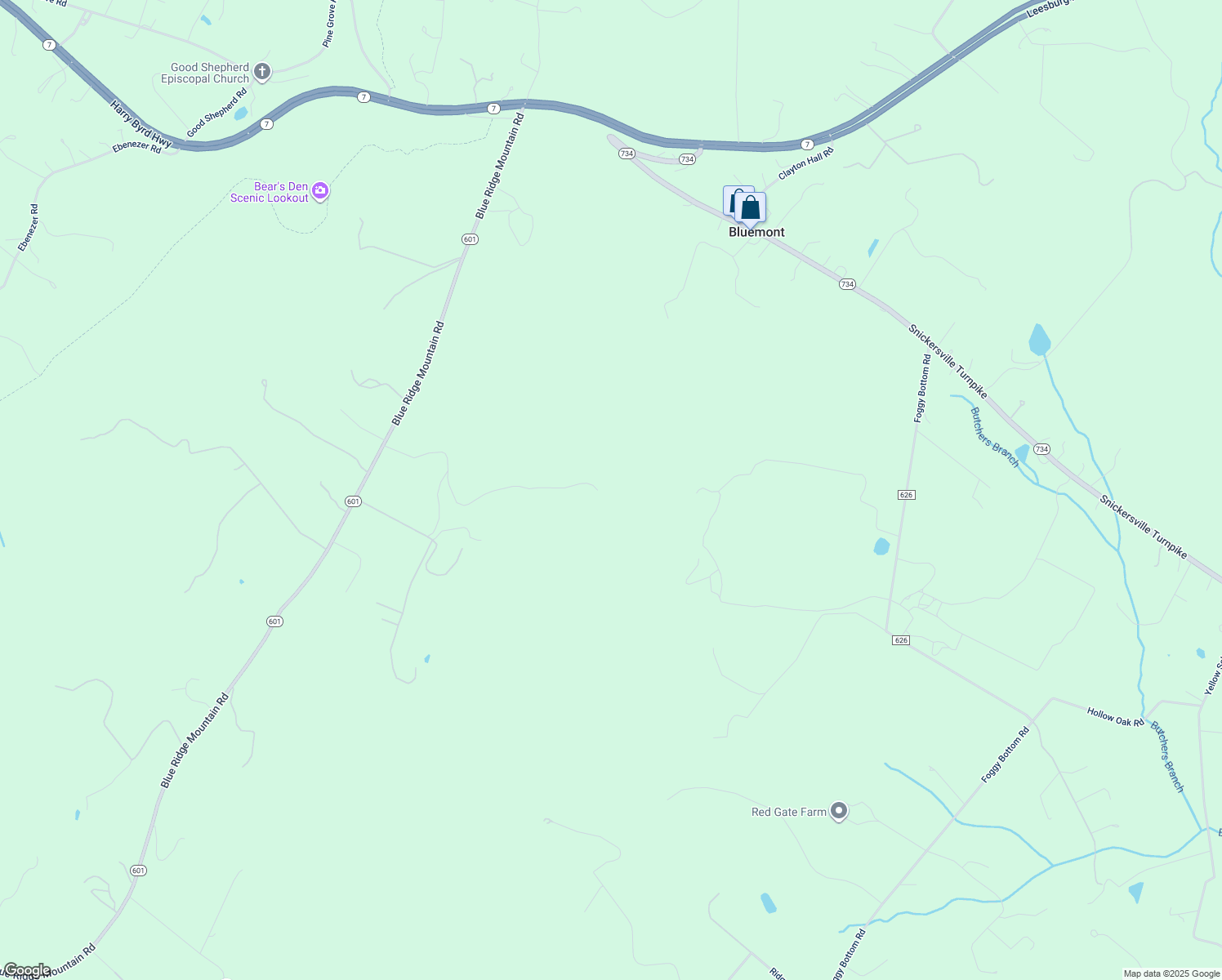 map of restaurants, bars, coffee shops, grocery stores, and more near 33635 Adelaides Lane in Bluemont