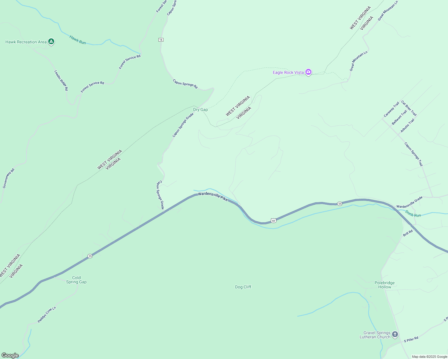 map of restaurants, bars, coffee shops, grocery stores, and more near 141 Trails End Drive in Star Tannery