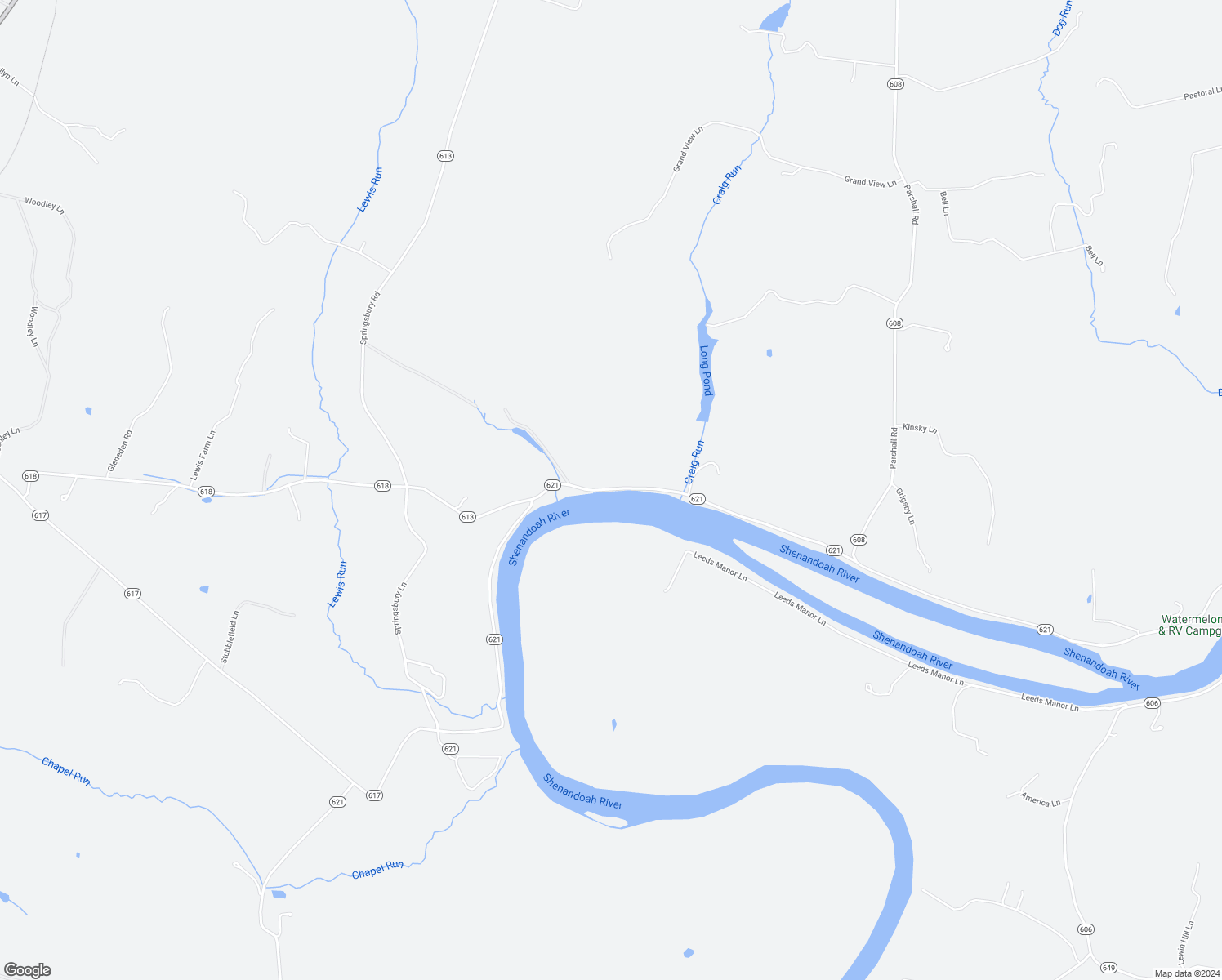 map of restaurants, bars, coffee shops, grocery stores, and more near 2163 Locke's Mill Road in Berryville
